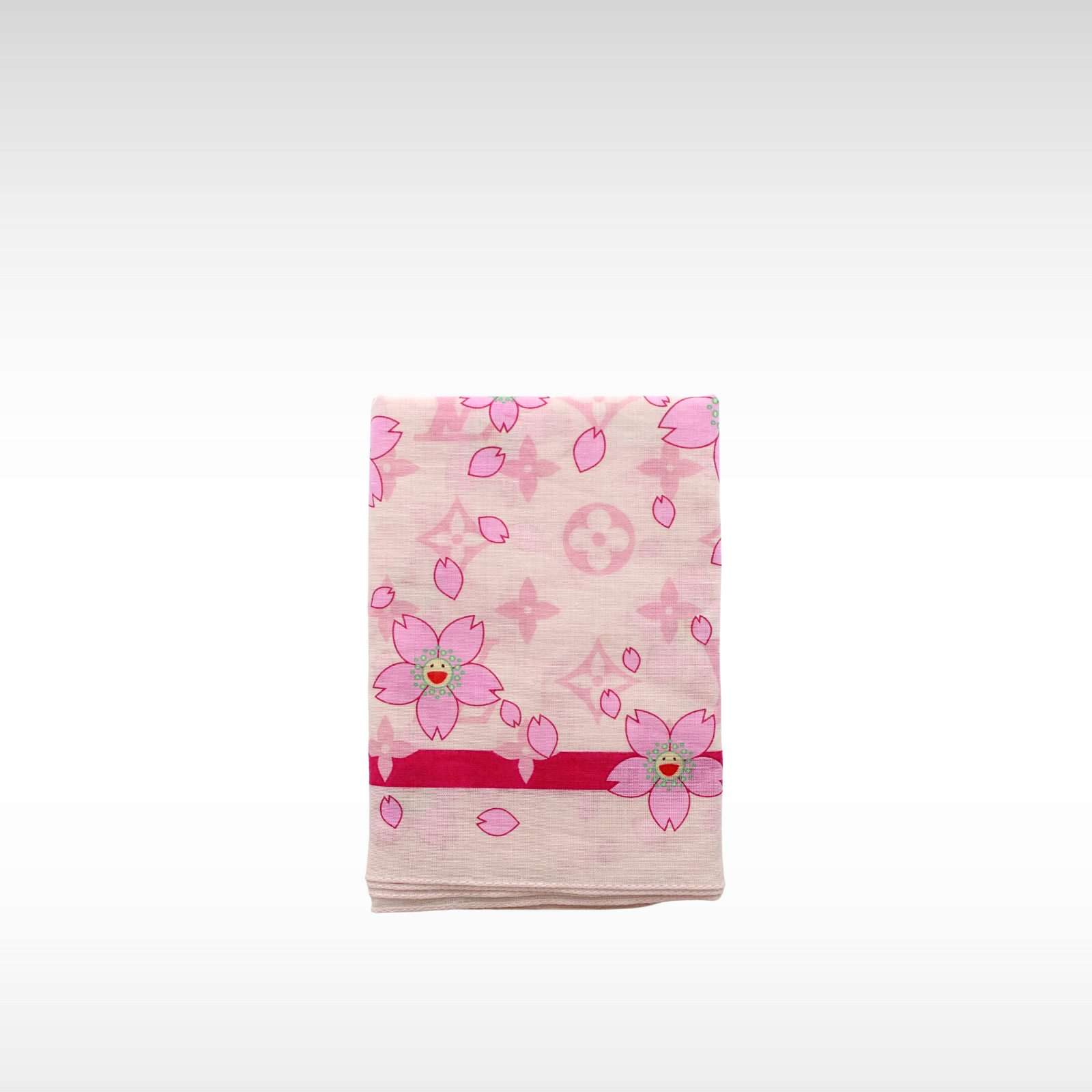 Square 55 Takashi Murakami Cherry Blossom Cotton Scarf