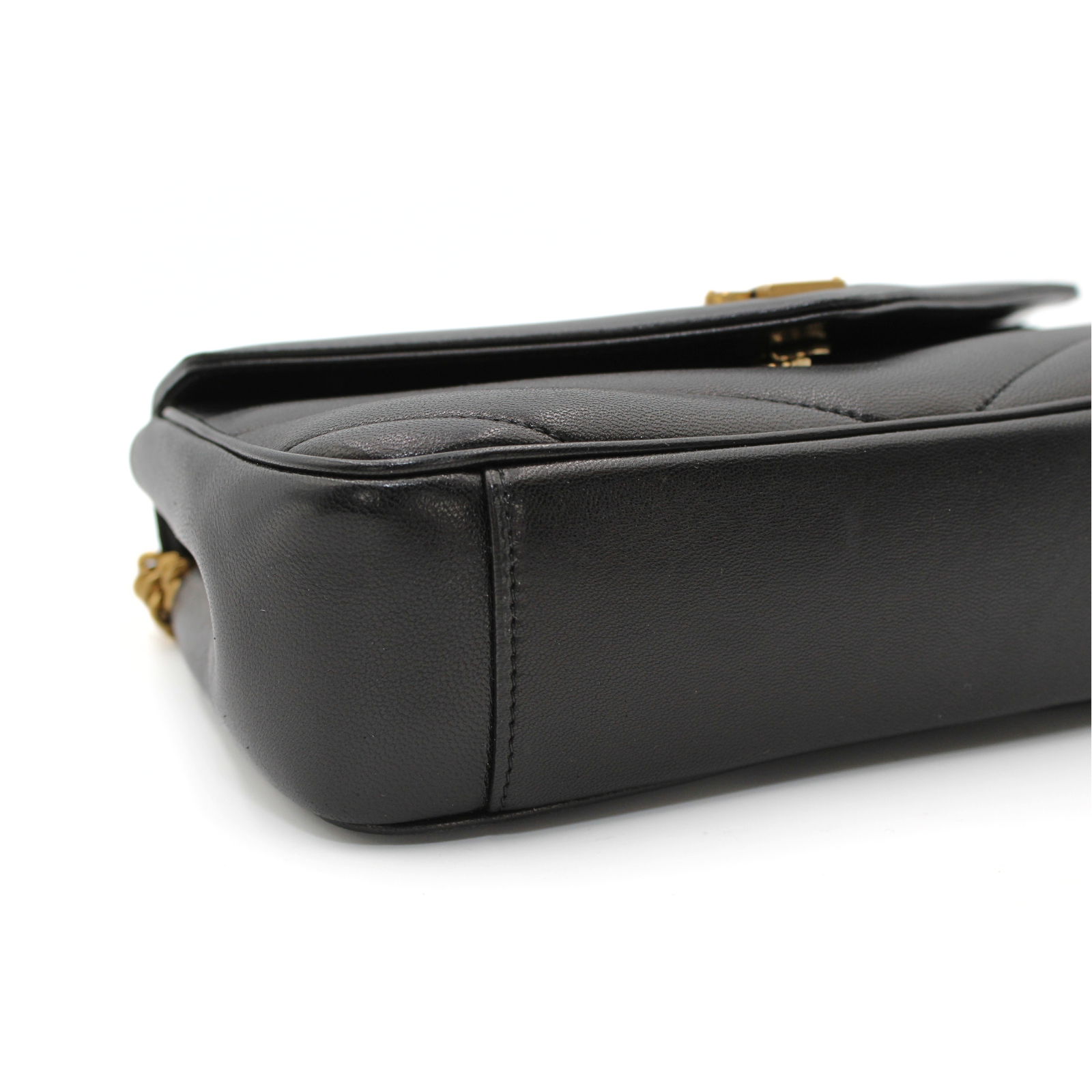 Loulou Lamb Black Shoulder Bag
