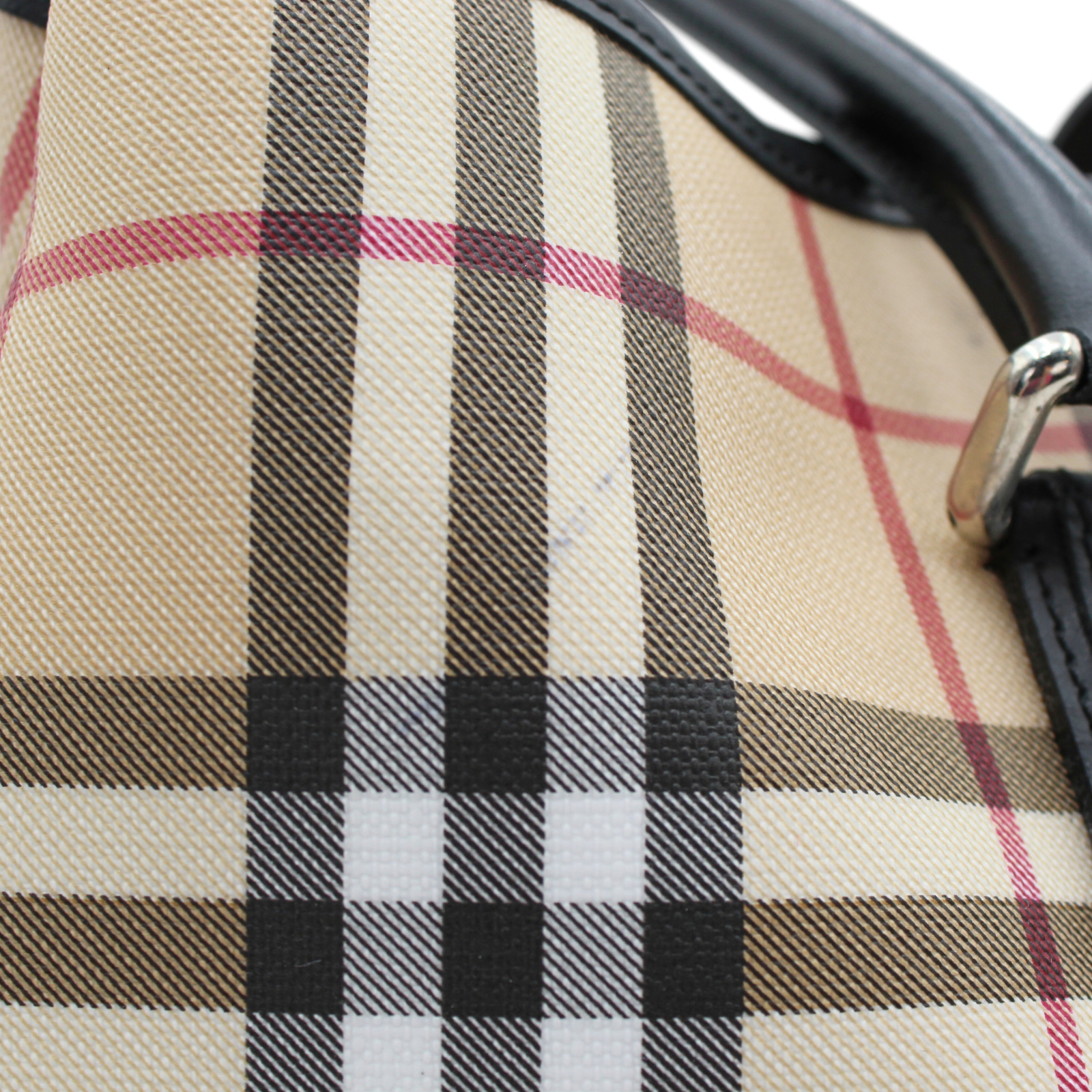 Nova Check Beige Coated Canvas Tote Bag
