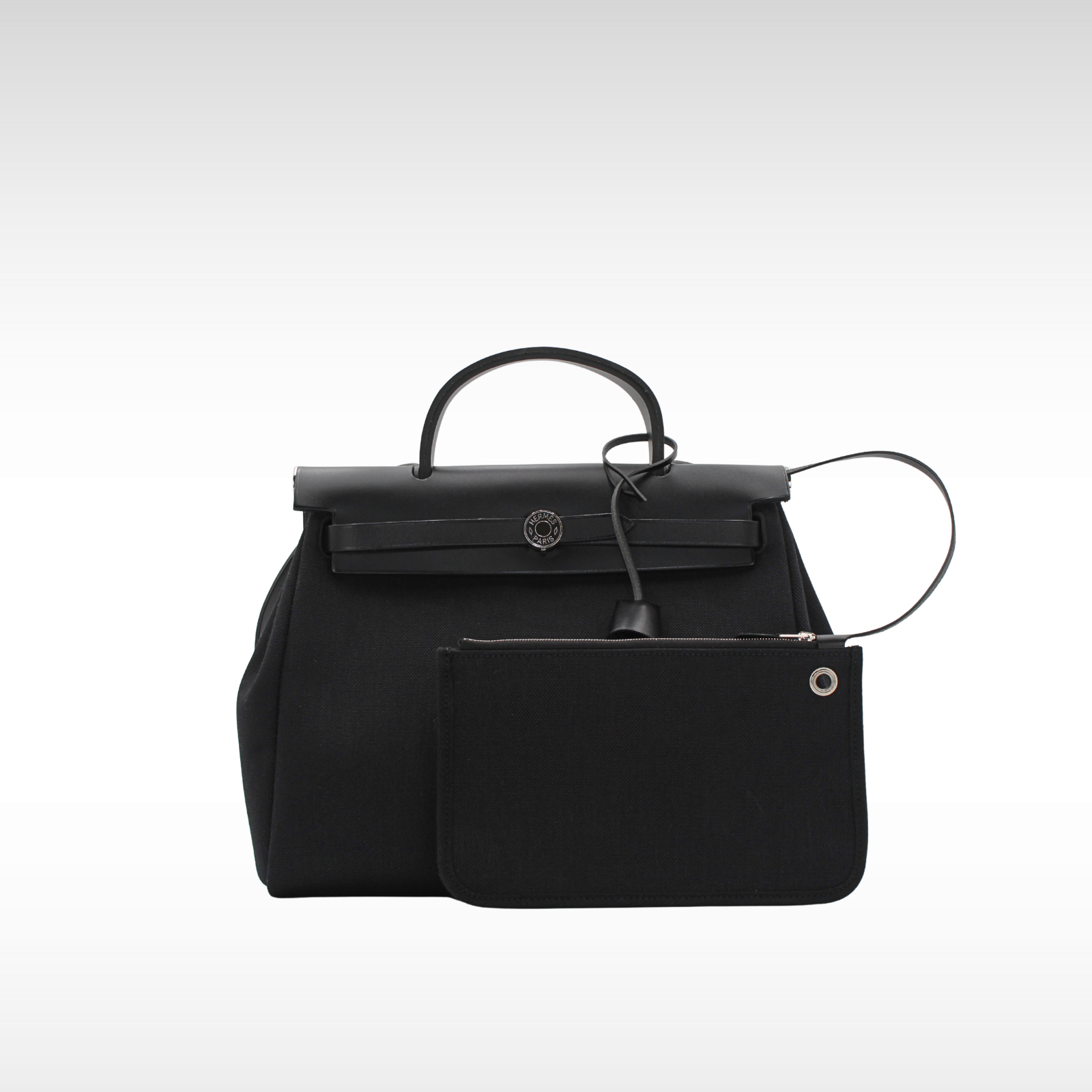 Herbag Zip 31 Toile Militaire Black Shoulder Bag
