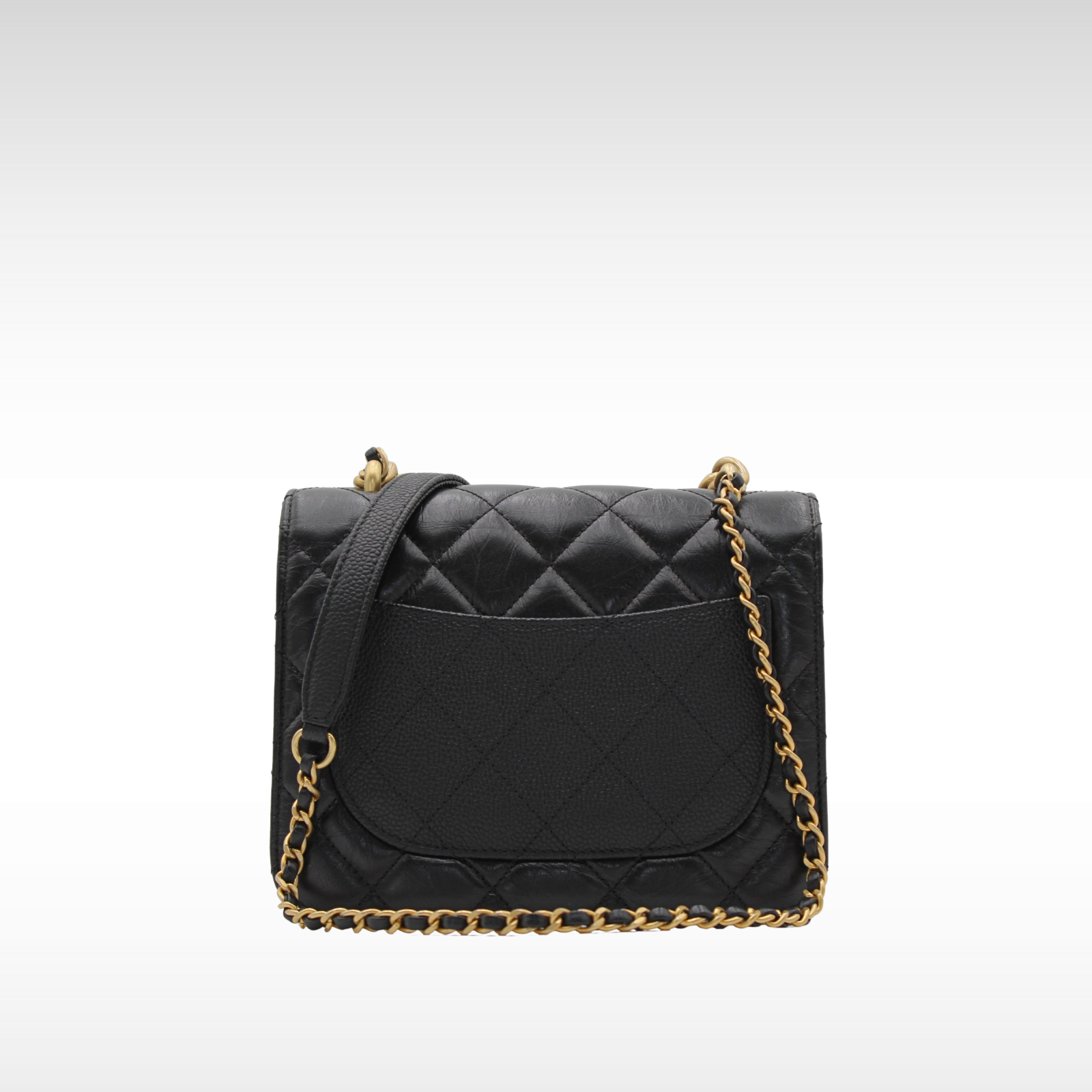 Calf Black Shoulder Bag