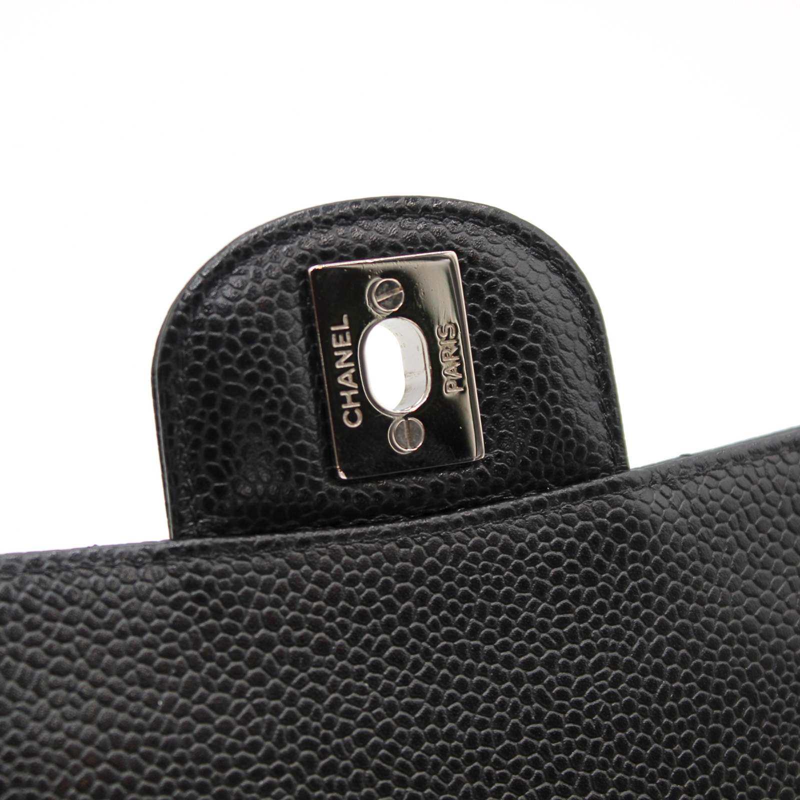Classic Caviar Black Shoulder Bag