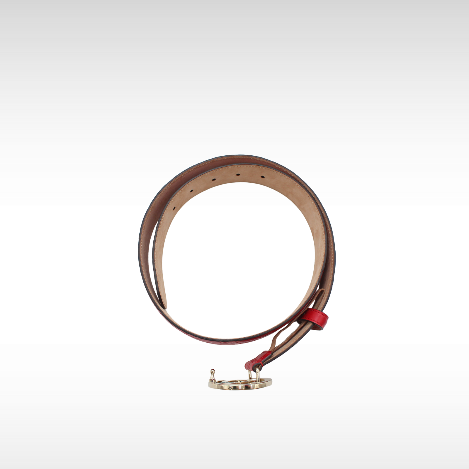 Red Interlocking G Calf Belt