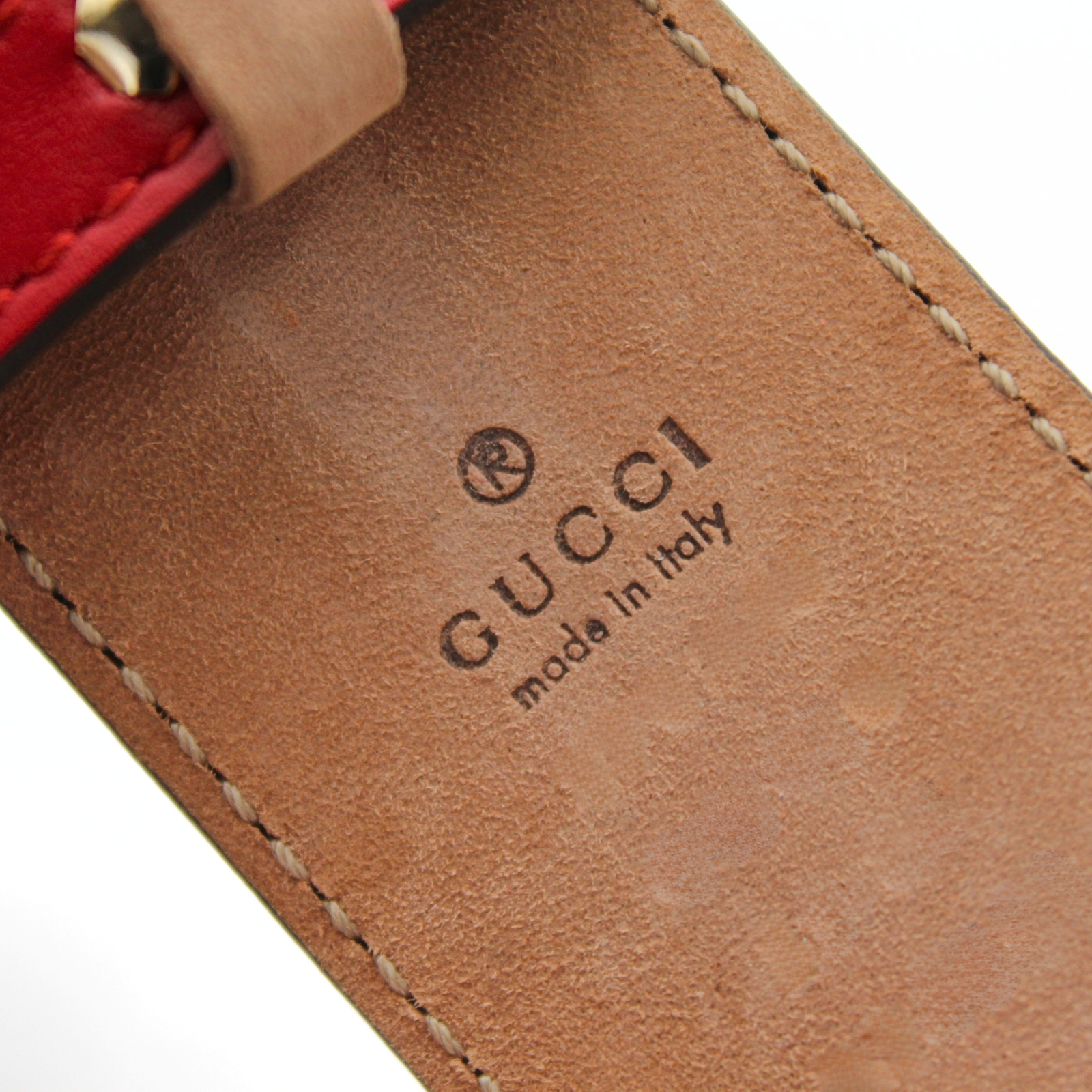 Red Interlocking G Calf Belt
