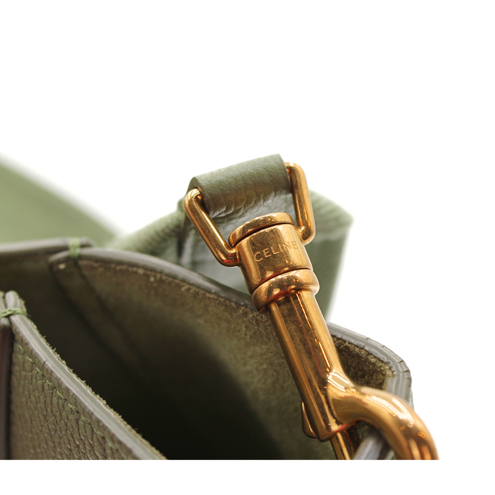 Sangle Bucket Calf Khaki Shoulder Bag