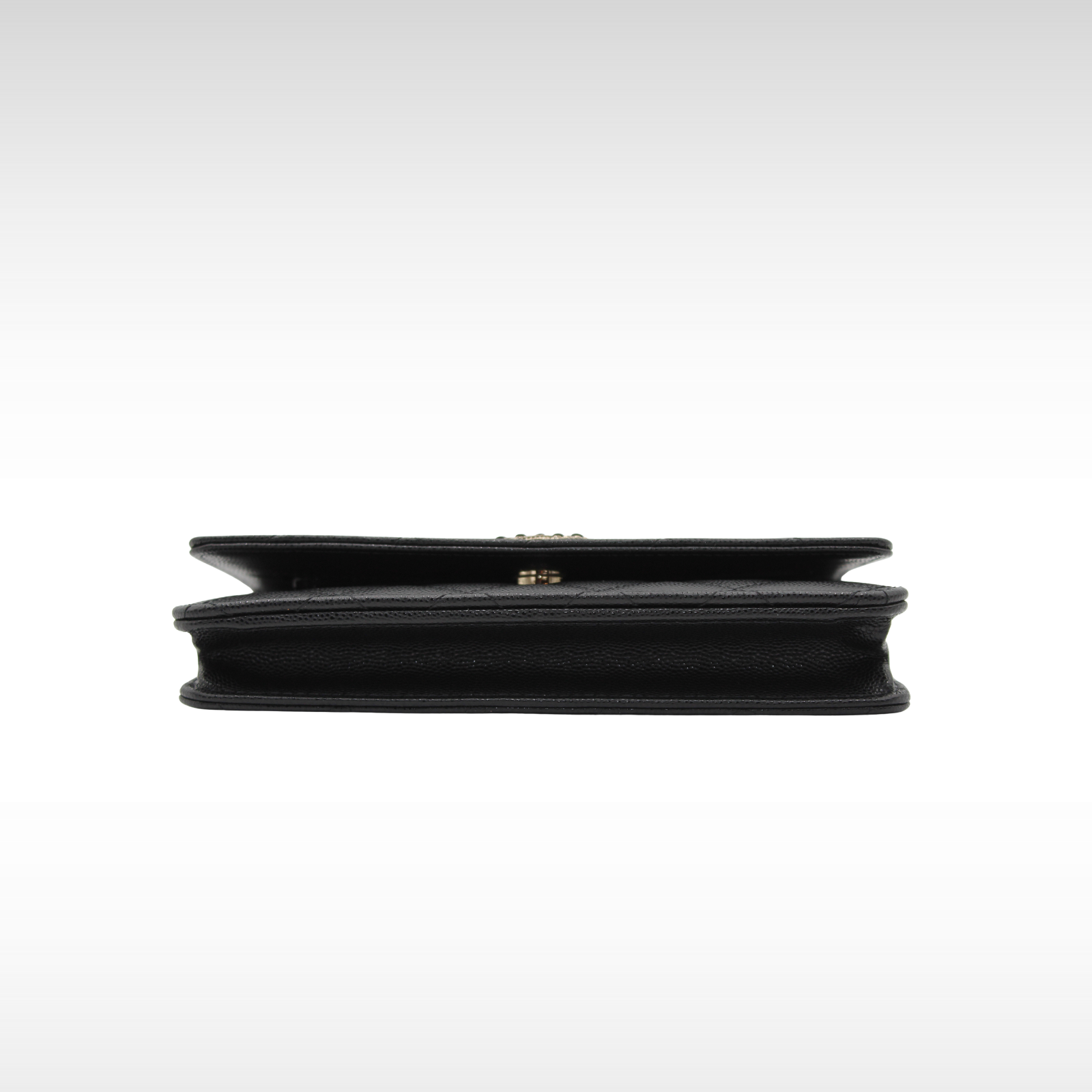 Matelasse Caviar Black Wallet on Chain
