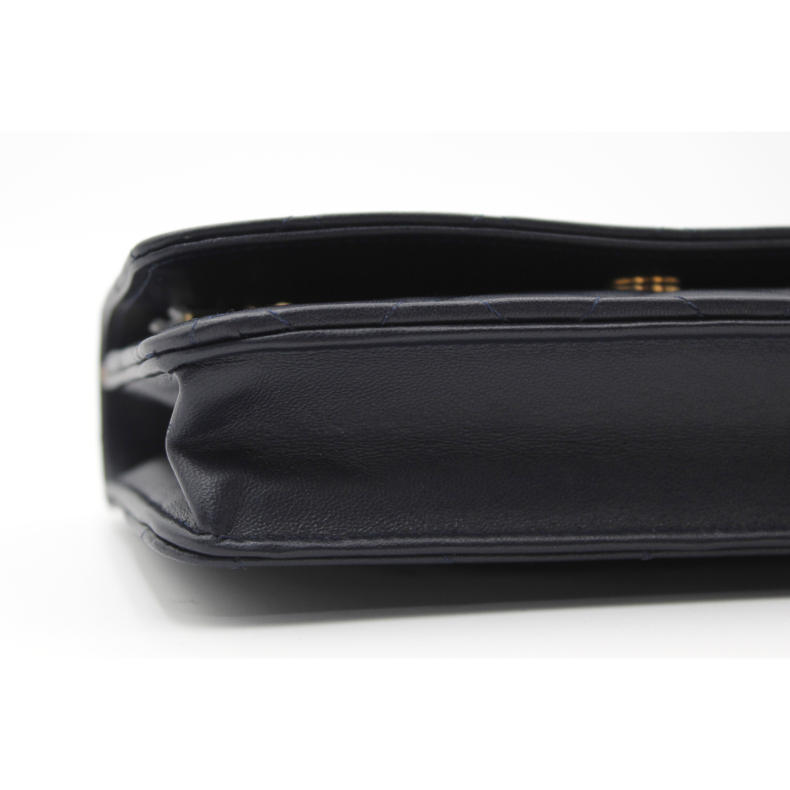 Matelasse Lamb Navy Wallet on Chain