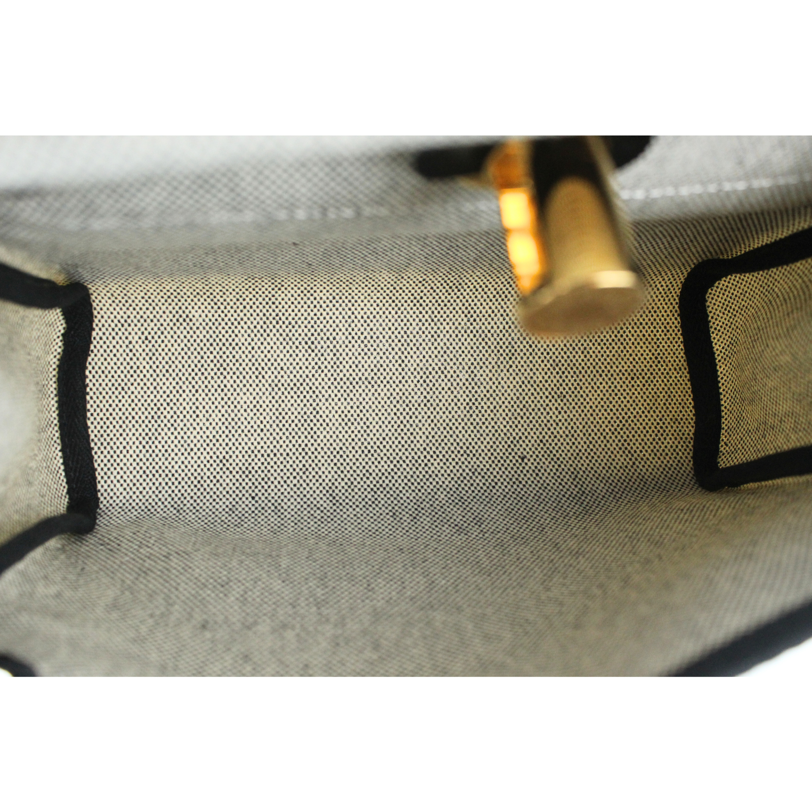 Herbag zip 20 Toile H Viking Ecre+Black Crossbody Bag