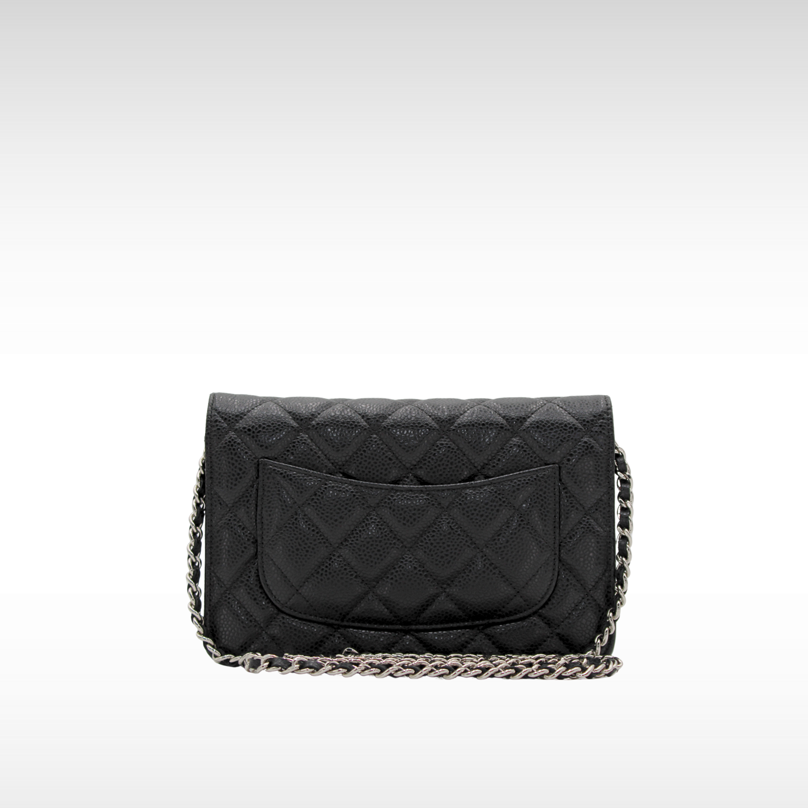 Classic Caviar Black Wallet on Chain