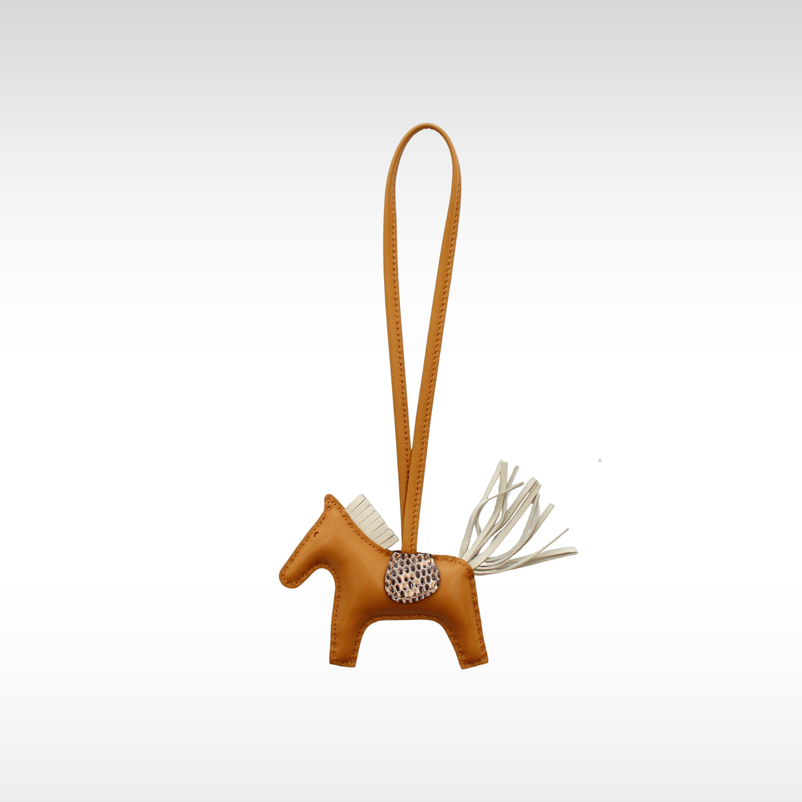 Rodeo Touch PM Agneau Lizard Bag Charm