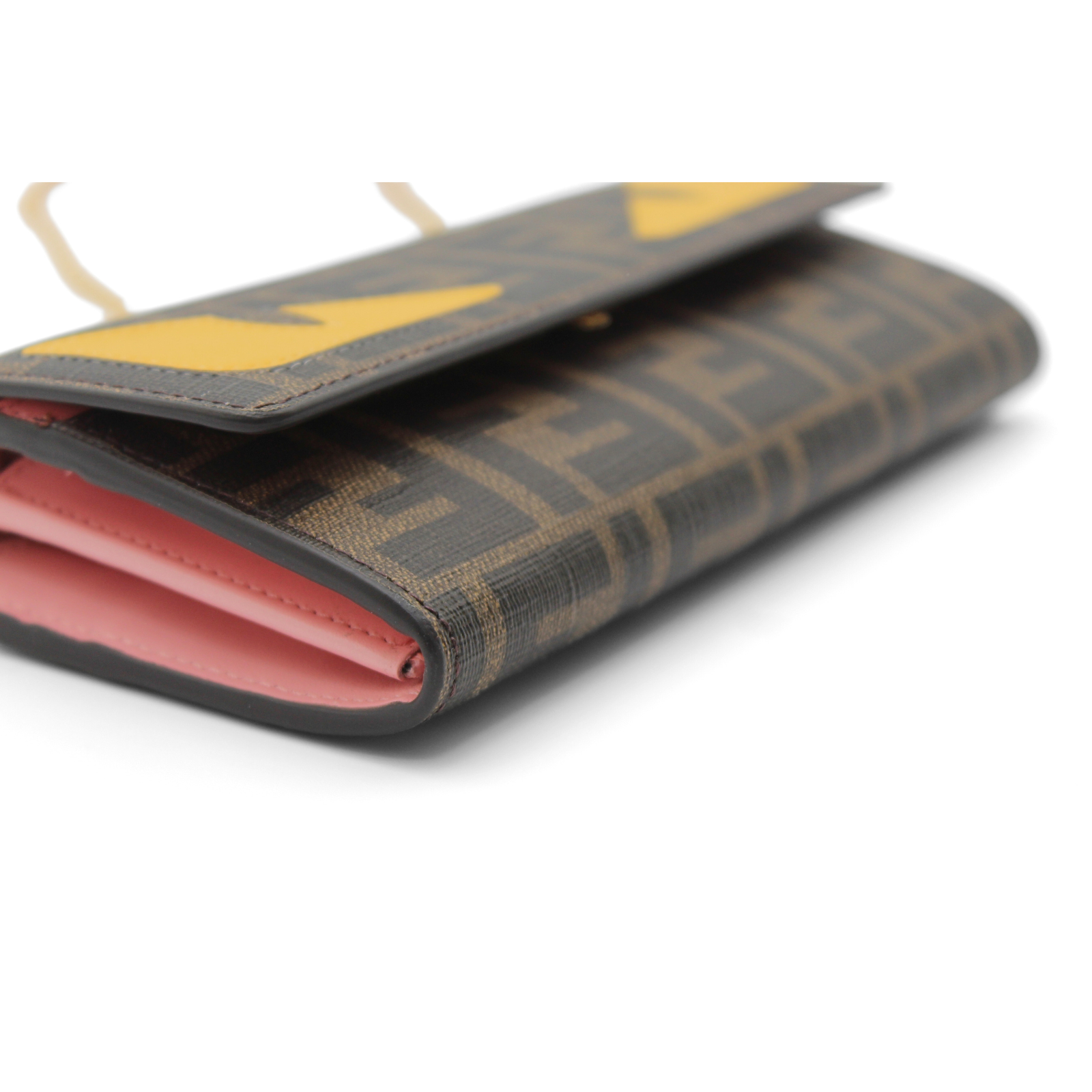 Continental Coated Canvas Khaki Wallet On Chain