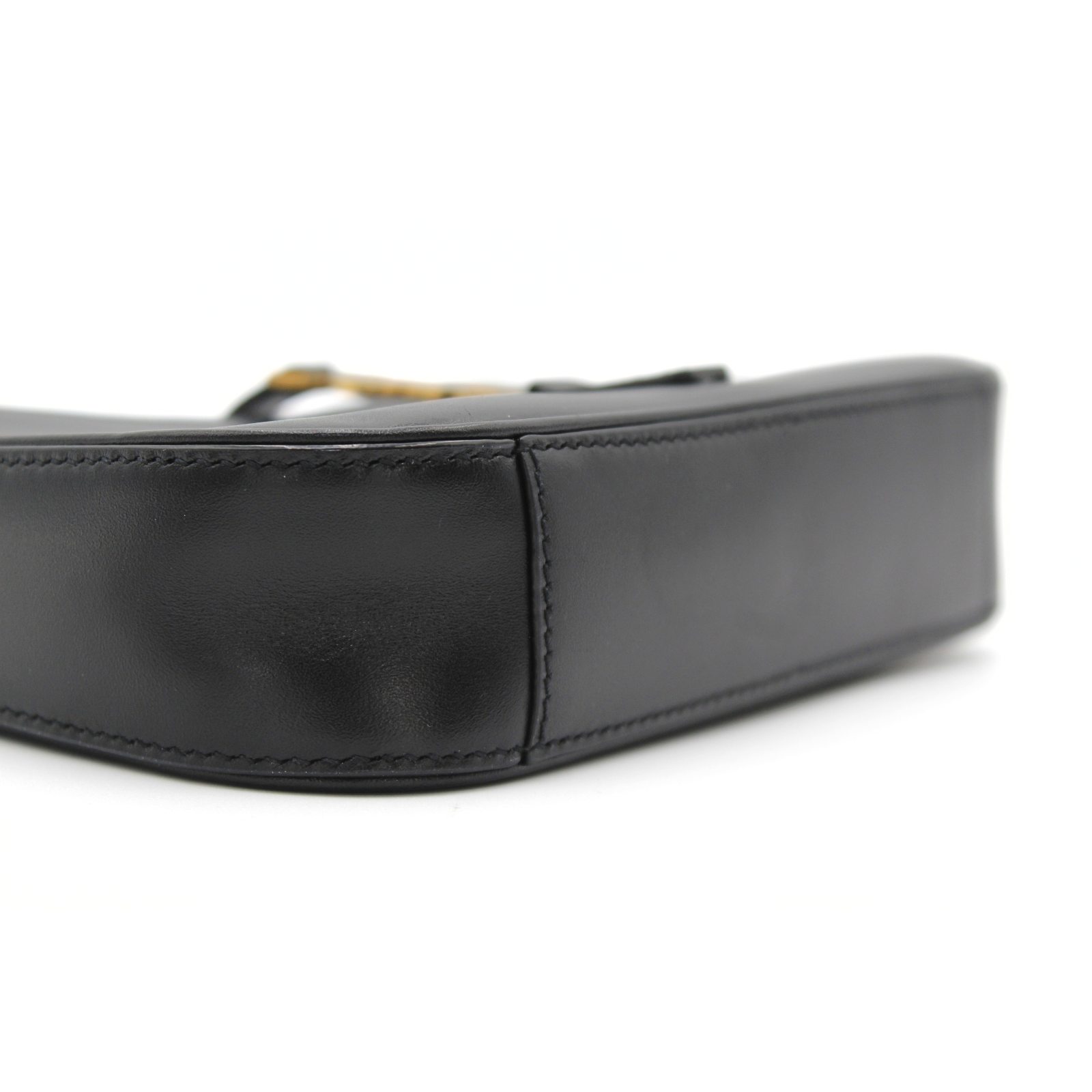 Le 5 A 7 Mini Calf Black Shoulder Bag