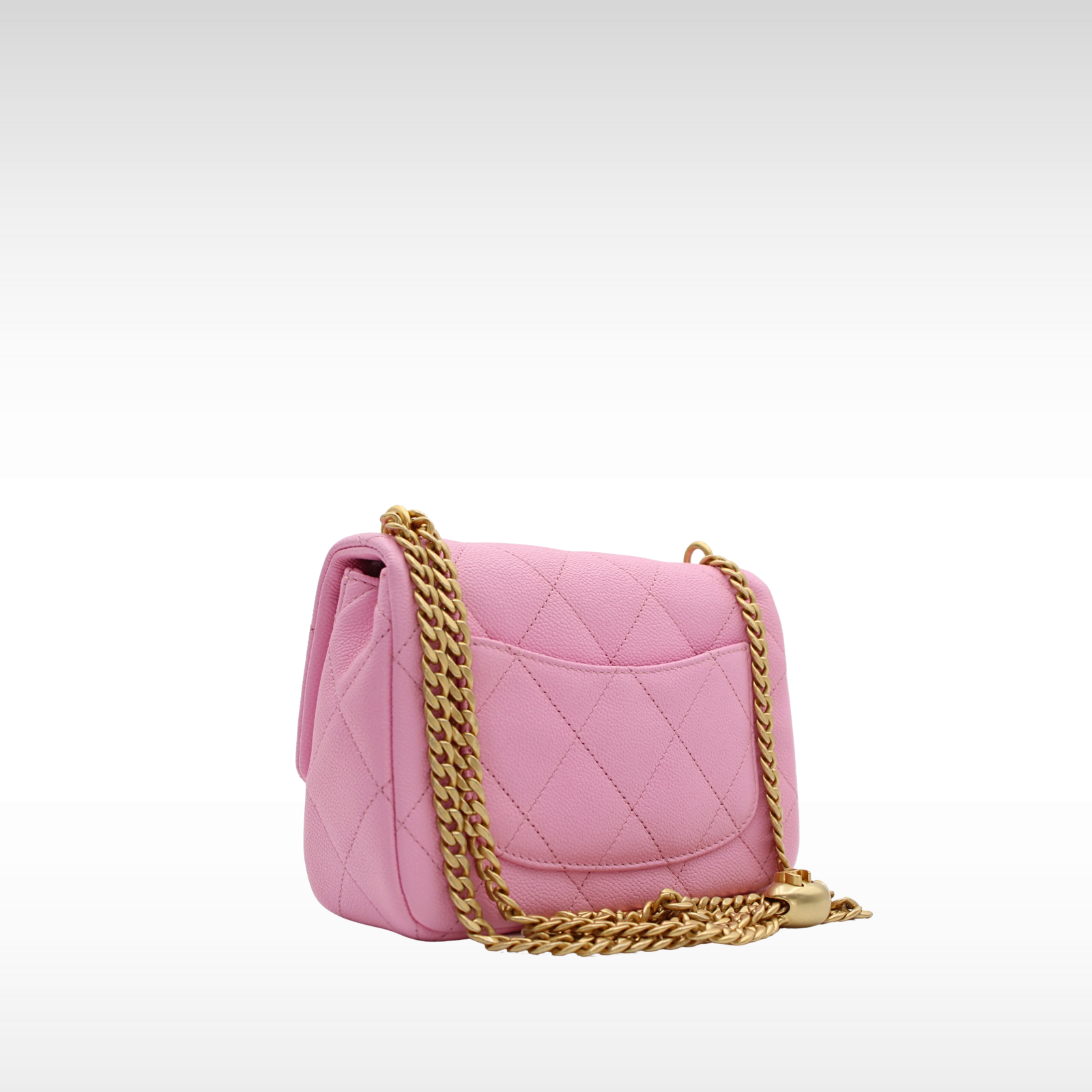 Flap Bag Mini Caviar Pink Crossbody Bag