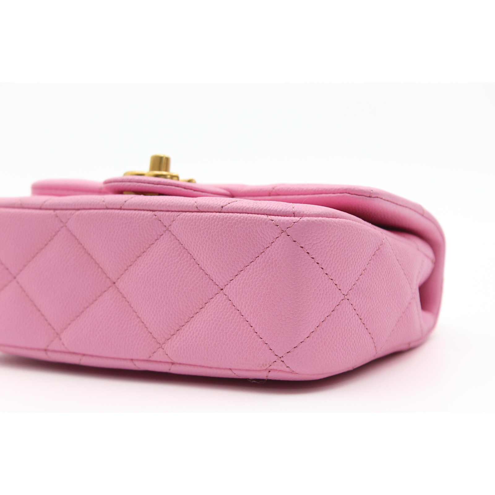 Flap Bag Mini Caviar Pink Crossbody Bag