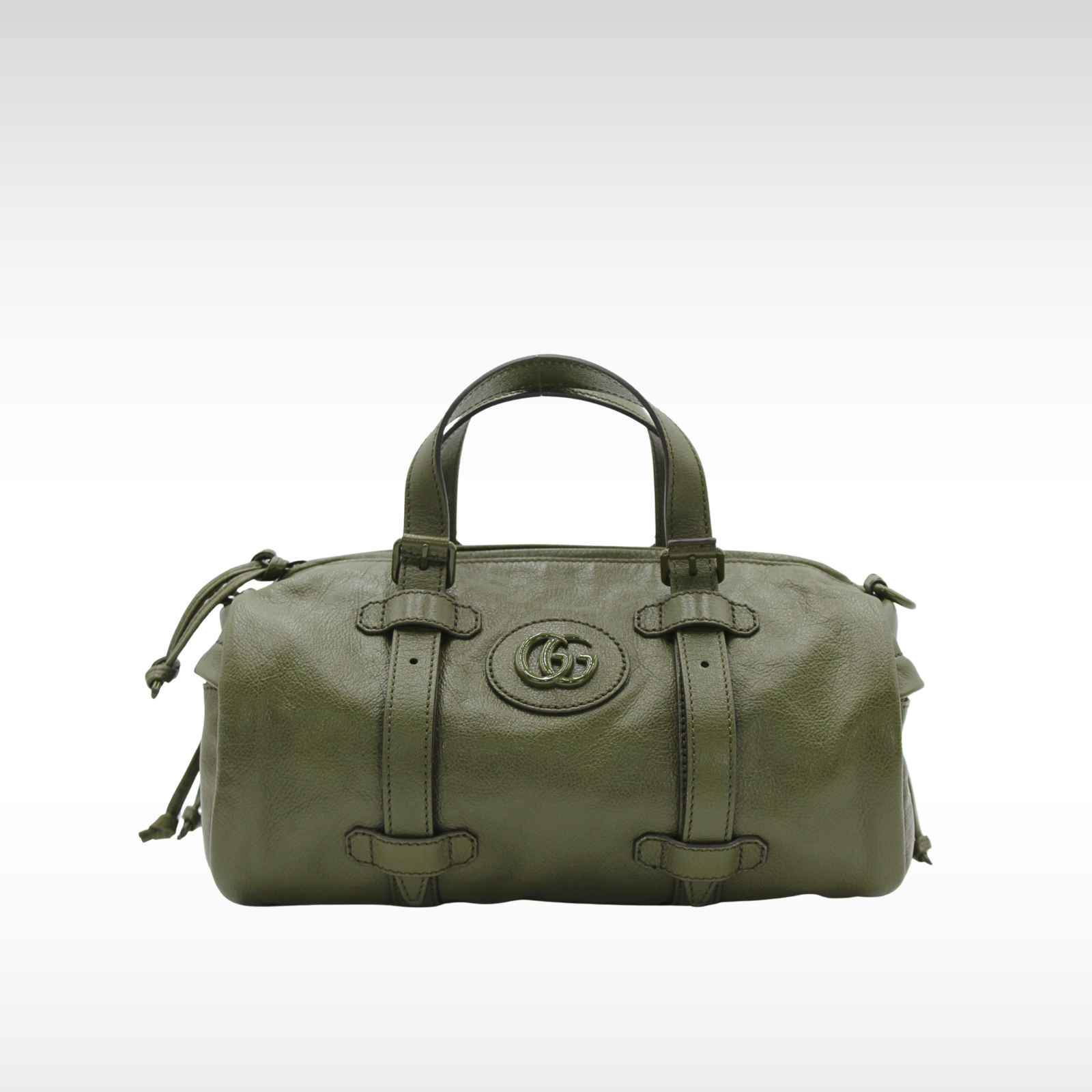 Double G Calf Khaki Handbag