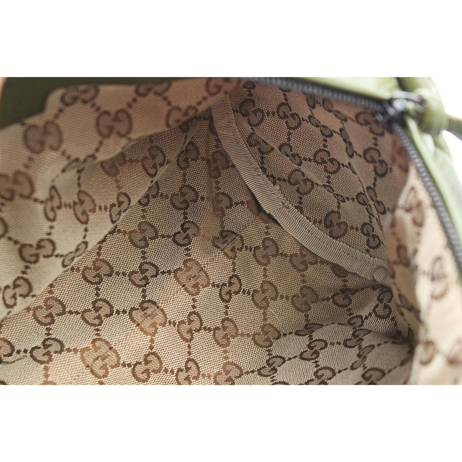 Double G Calf Khaki Handbag