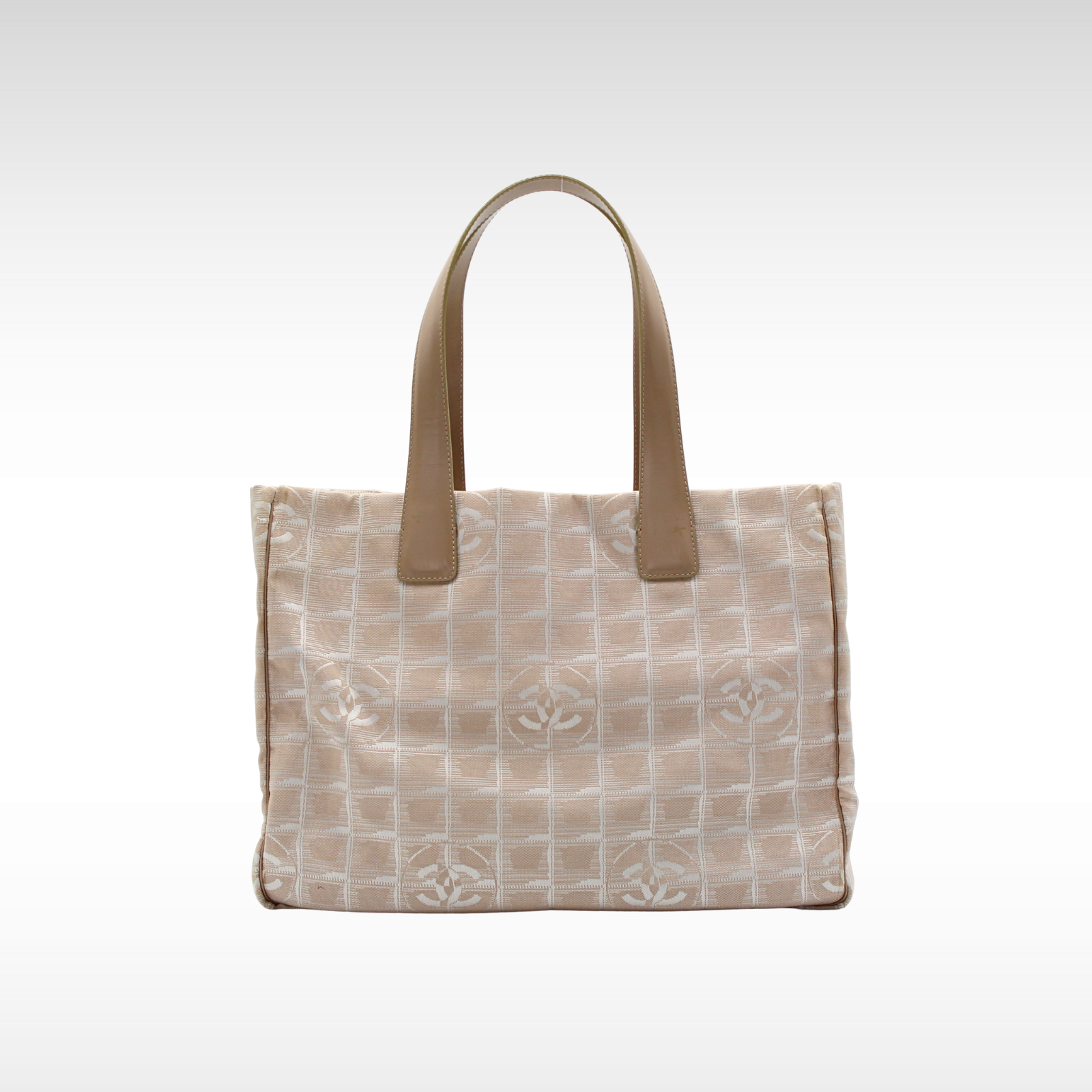 Travel Nylon Beige Tote Bag