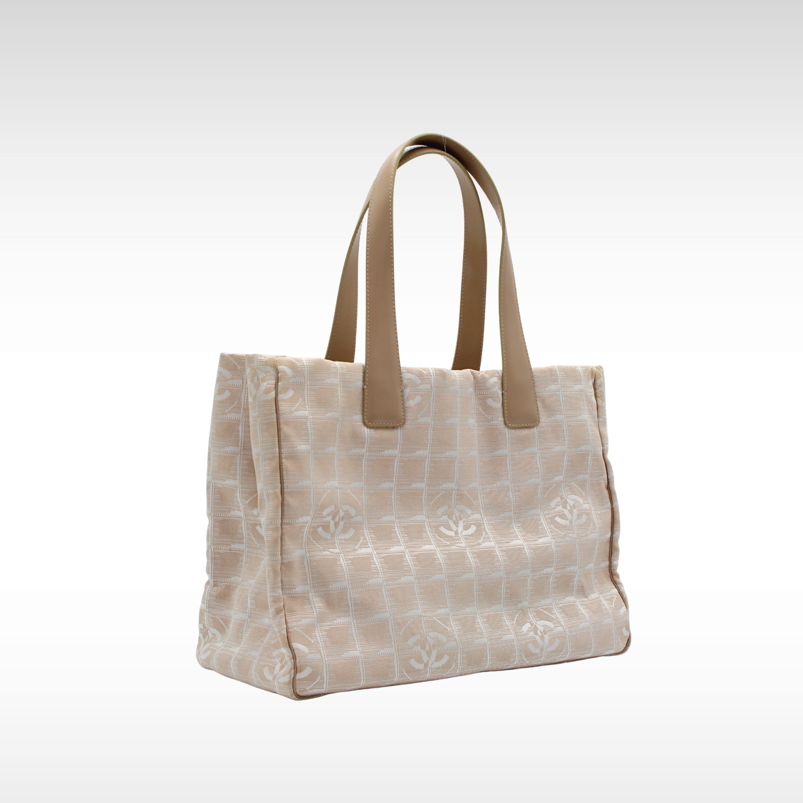 Travel Nylon Beige Tote Bag