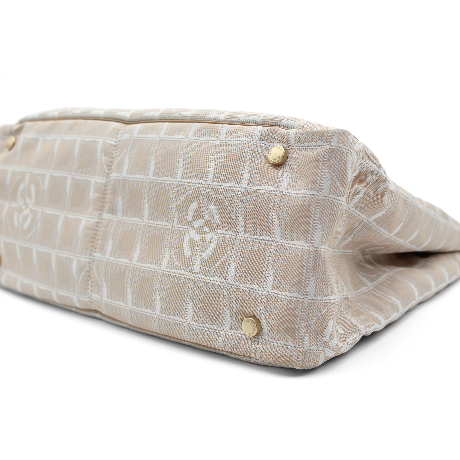 Travel Nylon Beige Tote Bag