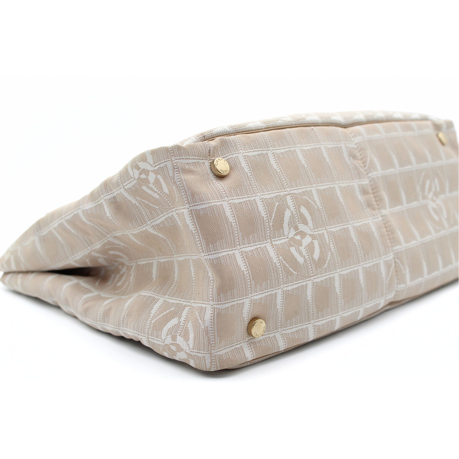 Travel Nylon Beige Tote Bag