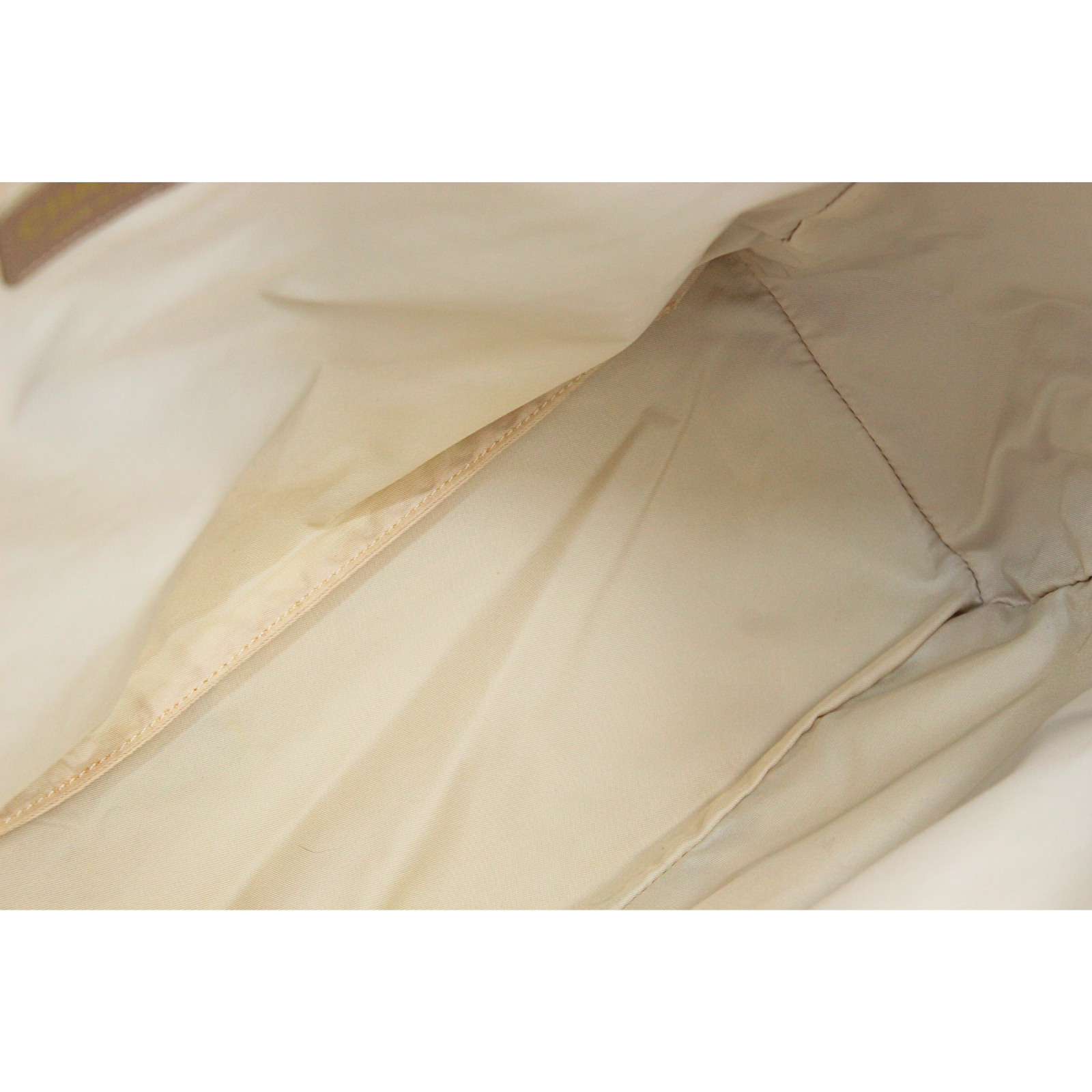 Travel Nylon Beige Tote Bag