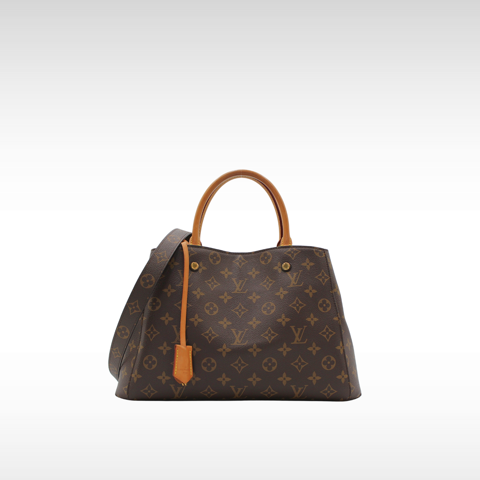 Montaigne MM Monogram Coated Canvas Marron Handbag
