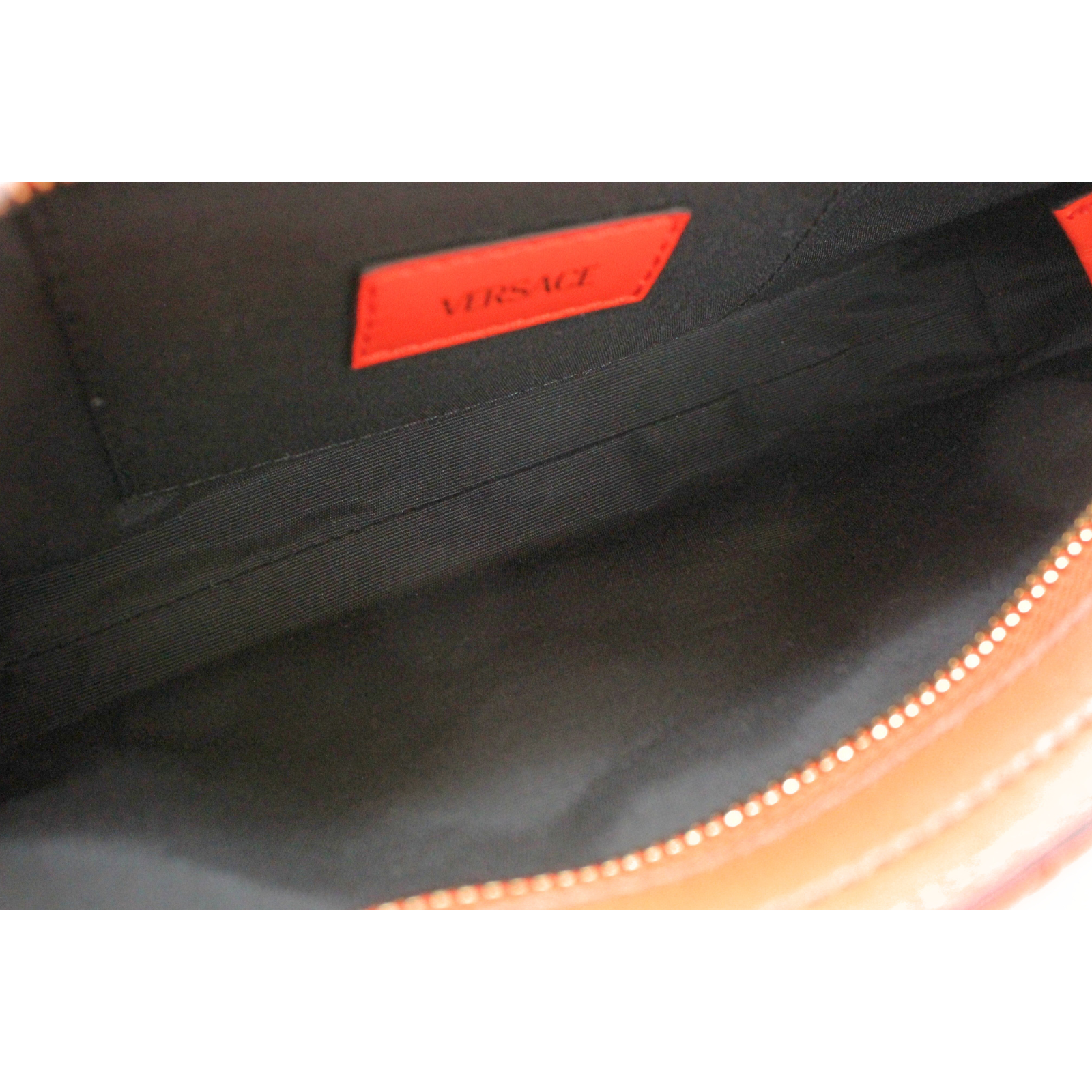 Medusa Lamb Orange Shoulder Bag