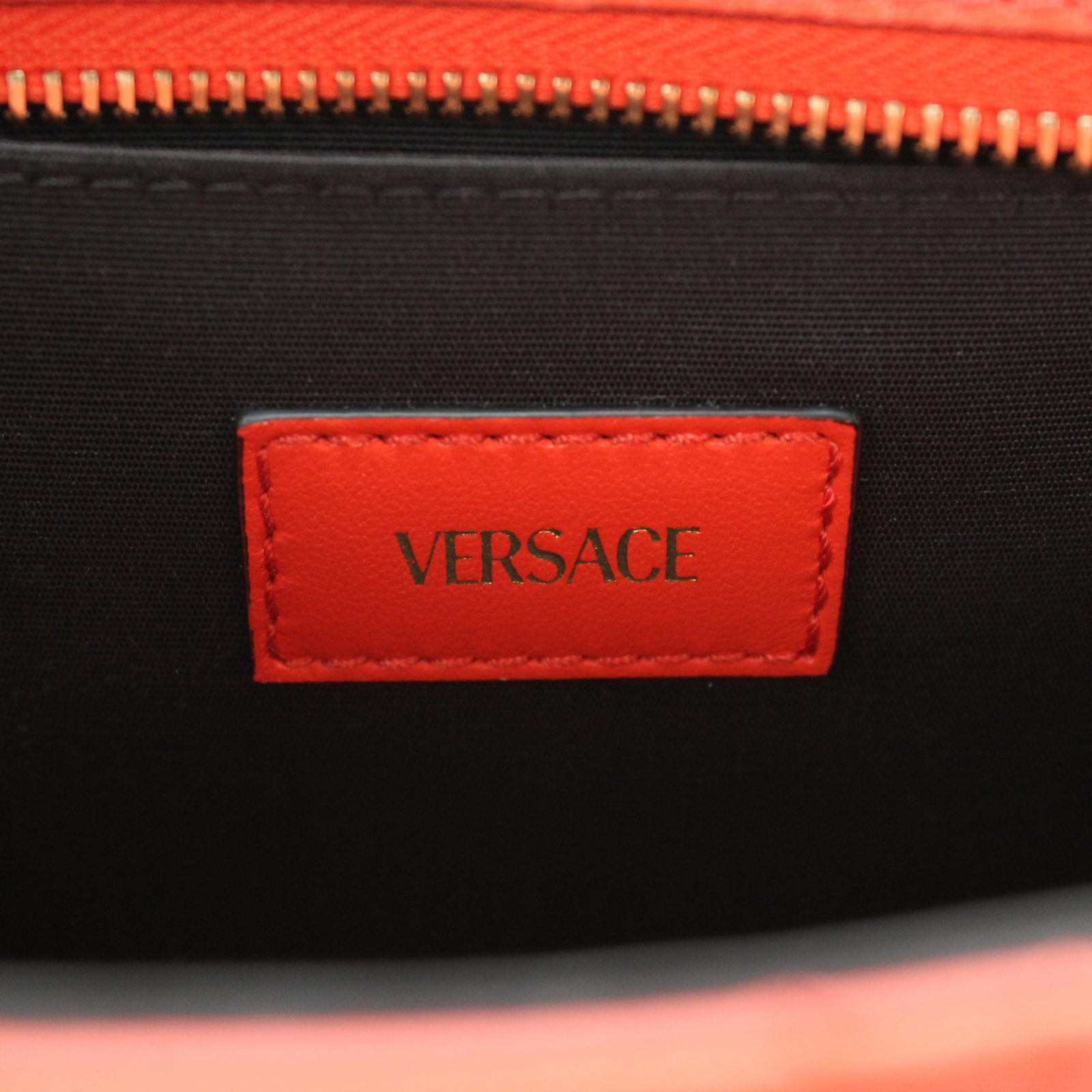 Medusa Lamb Orange Shoulder Bag