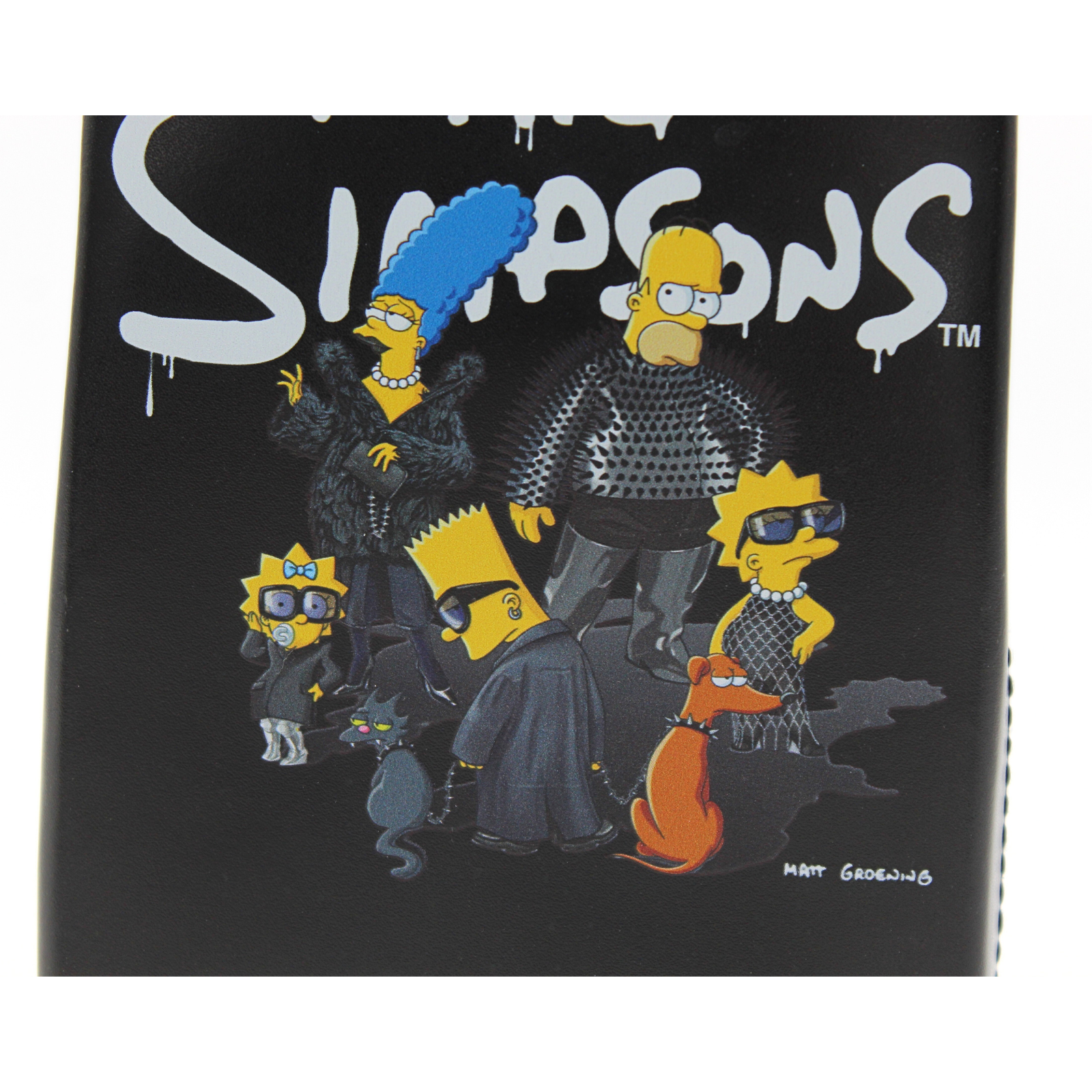 Shopping Phone Holder Mini The Simpsons Calf Black Handbag