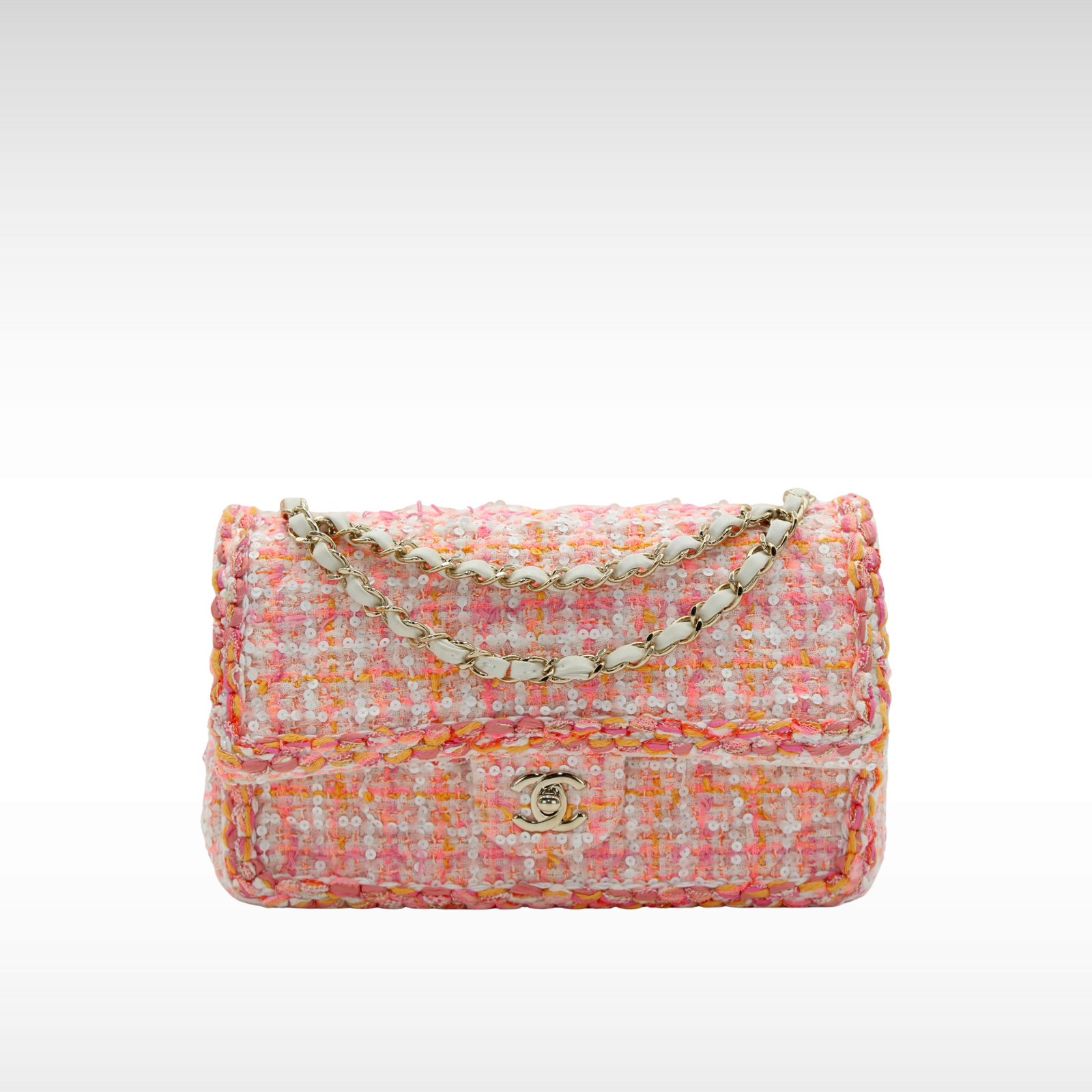 Classic Tweed Pink Shoulder Bag