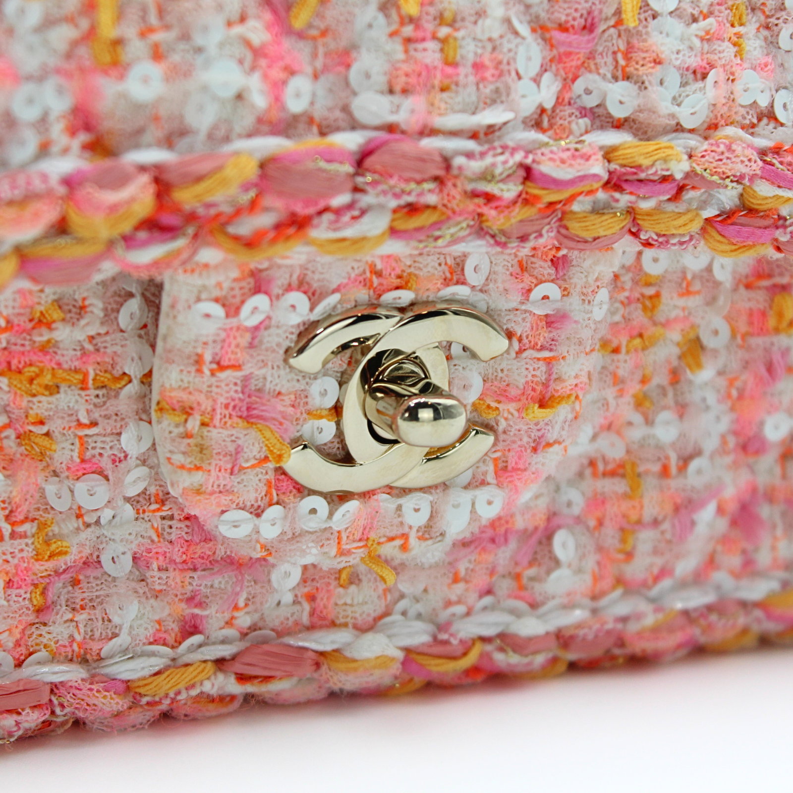 Classic Tweed Pink Shoulder Bag