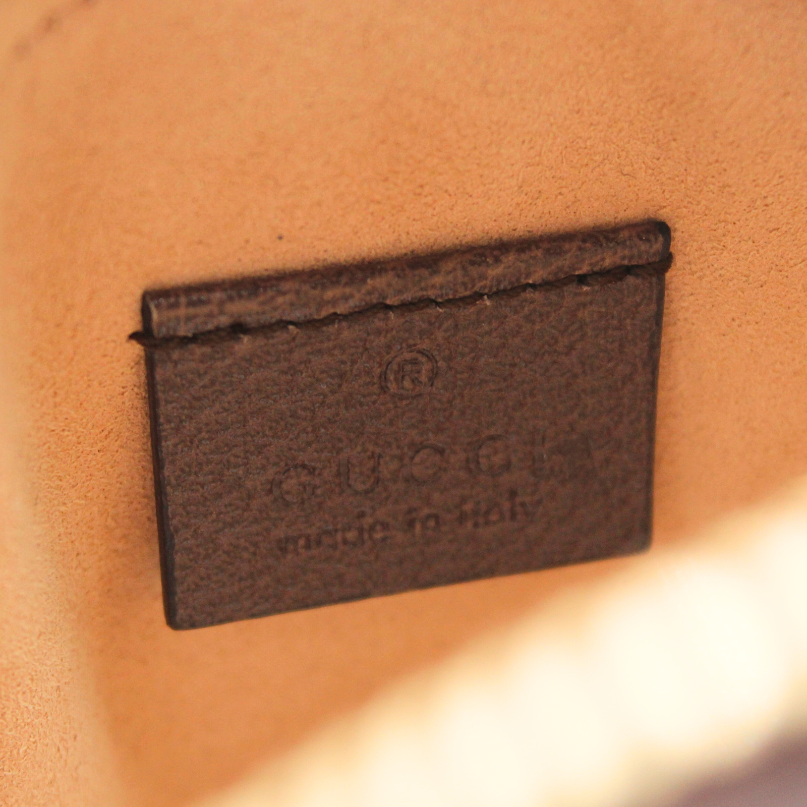 Mini Ophidia Coated Canvas Brown Crossbody Bag