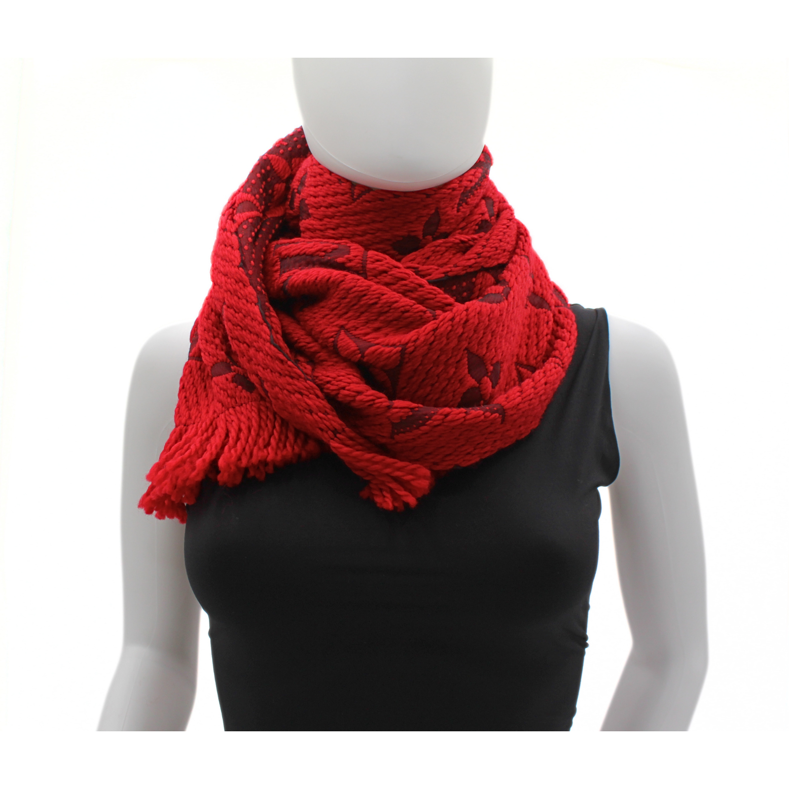 Echarpe Logomania Wool Red Scarf