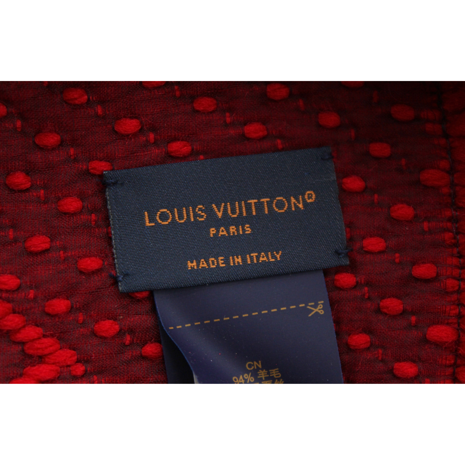 Echarpe Logomania Wool Red Scarf