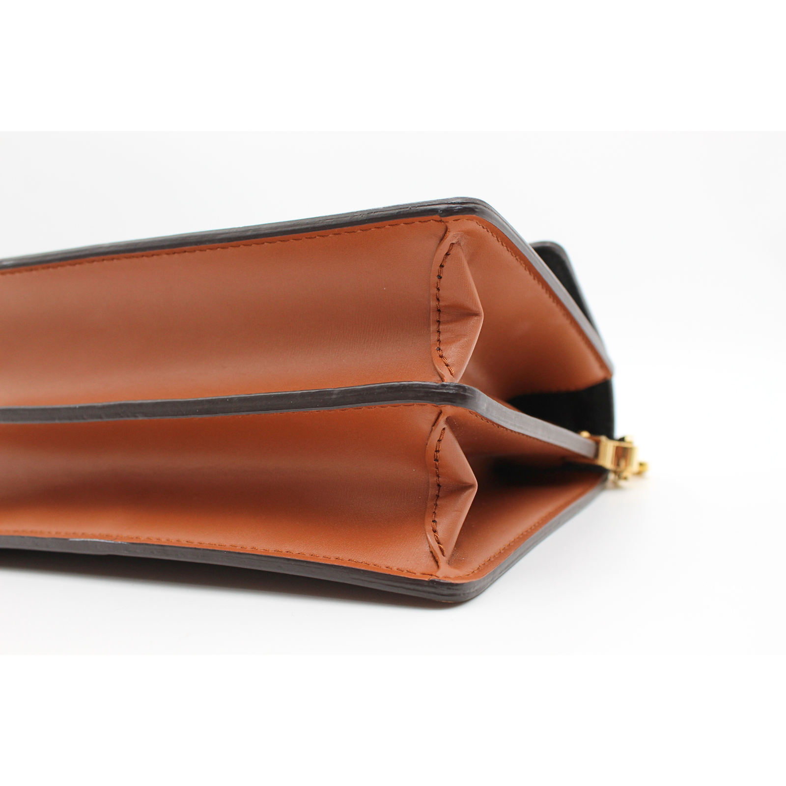 Dauphine MM Monogram Reverse Coated Canvas Marron Shoulder Bag