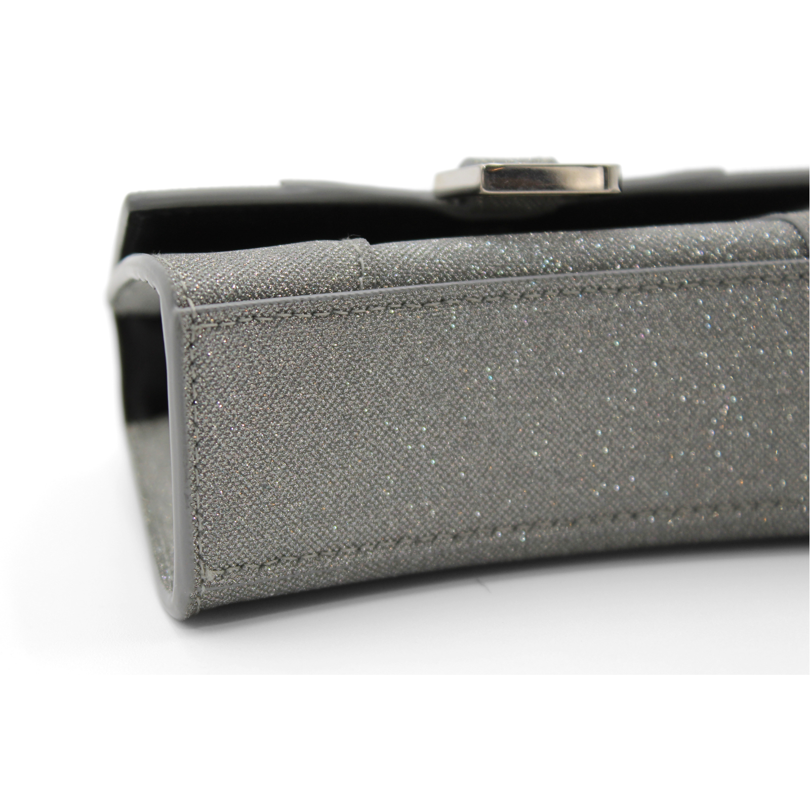 Hourglass Mini Glitter Calf Handbag