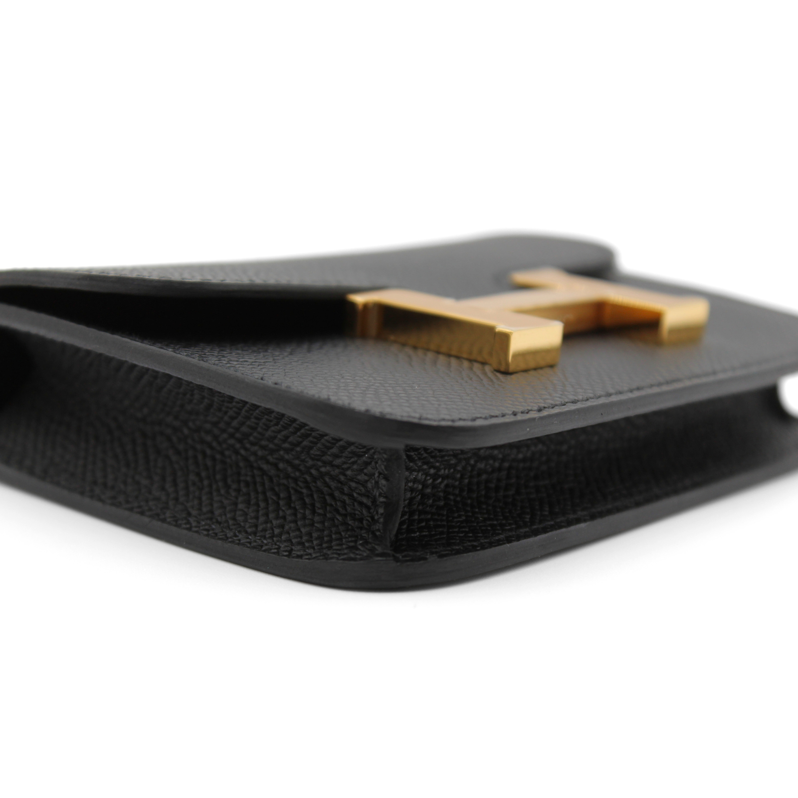Constance Slim Epsom Black Wallet