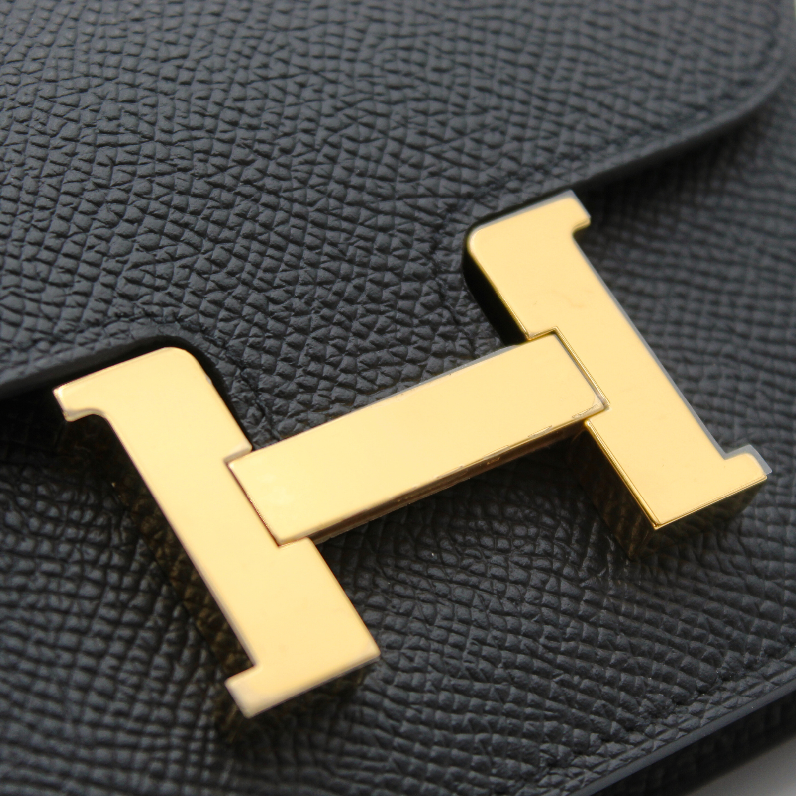 Constance Slim Epsom Black Wallet