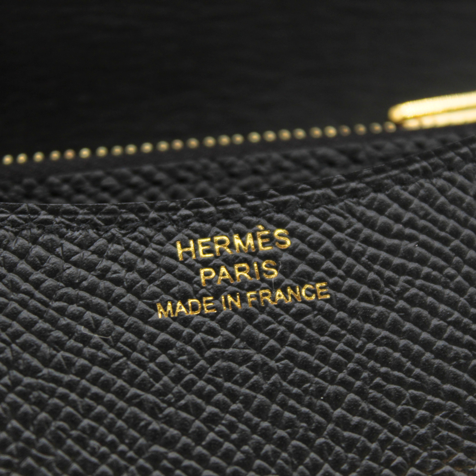 Constance Slim Epsom Black Wallet