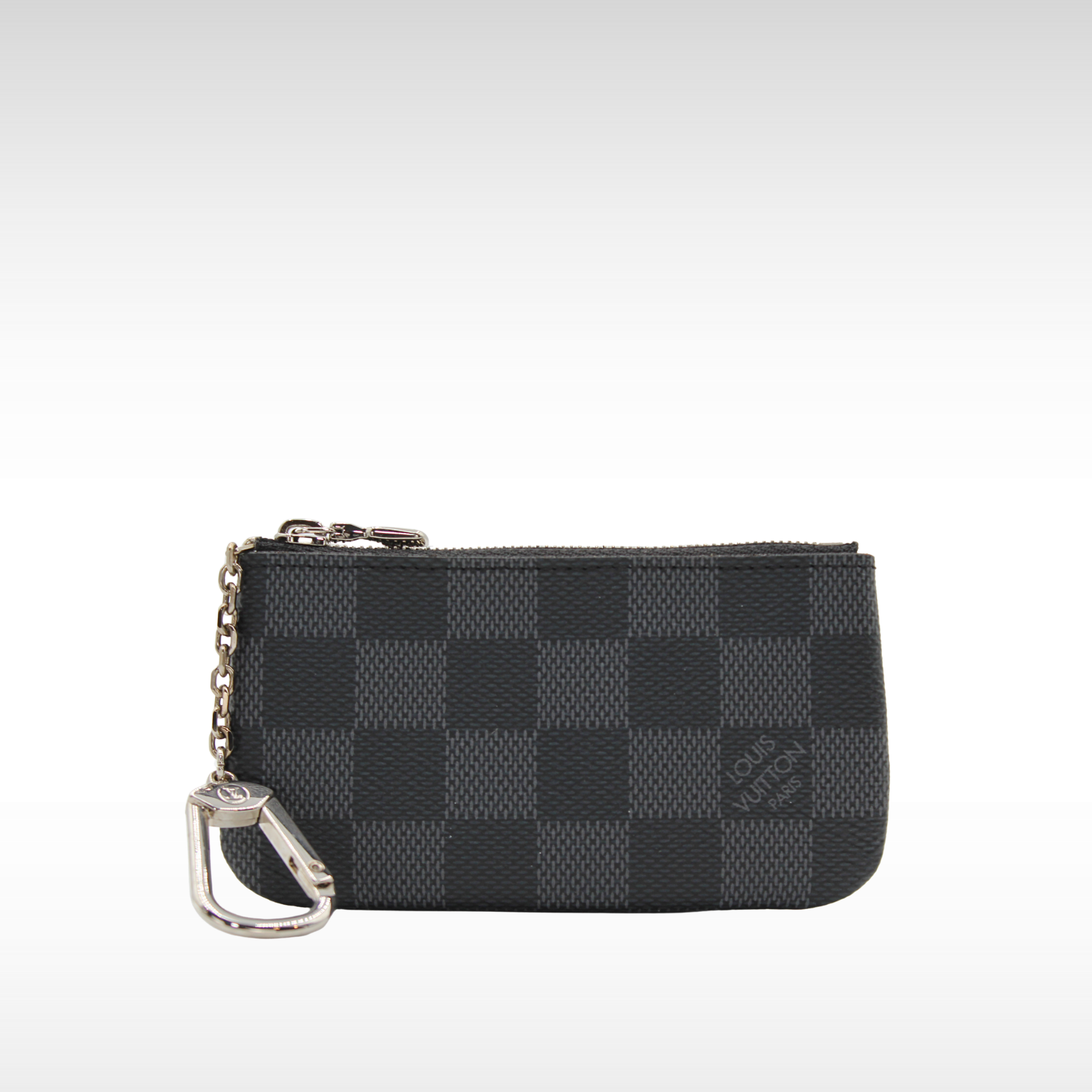 Pochette Cle Damier Graphite Coated Canvas Coin Case