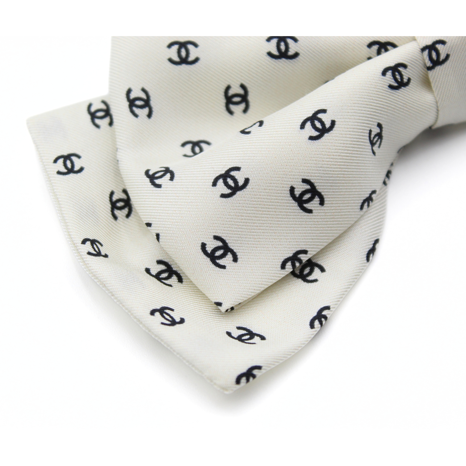 Bow Barrette Silk White Hair Accessory