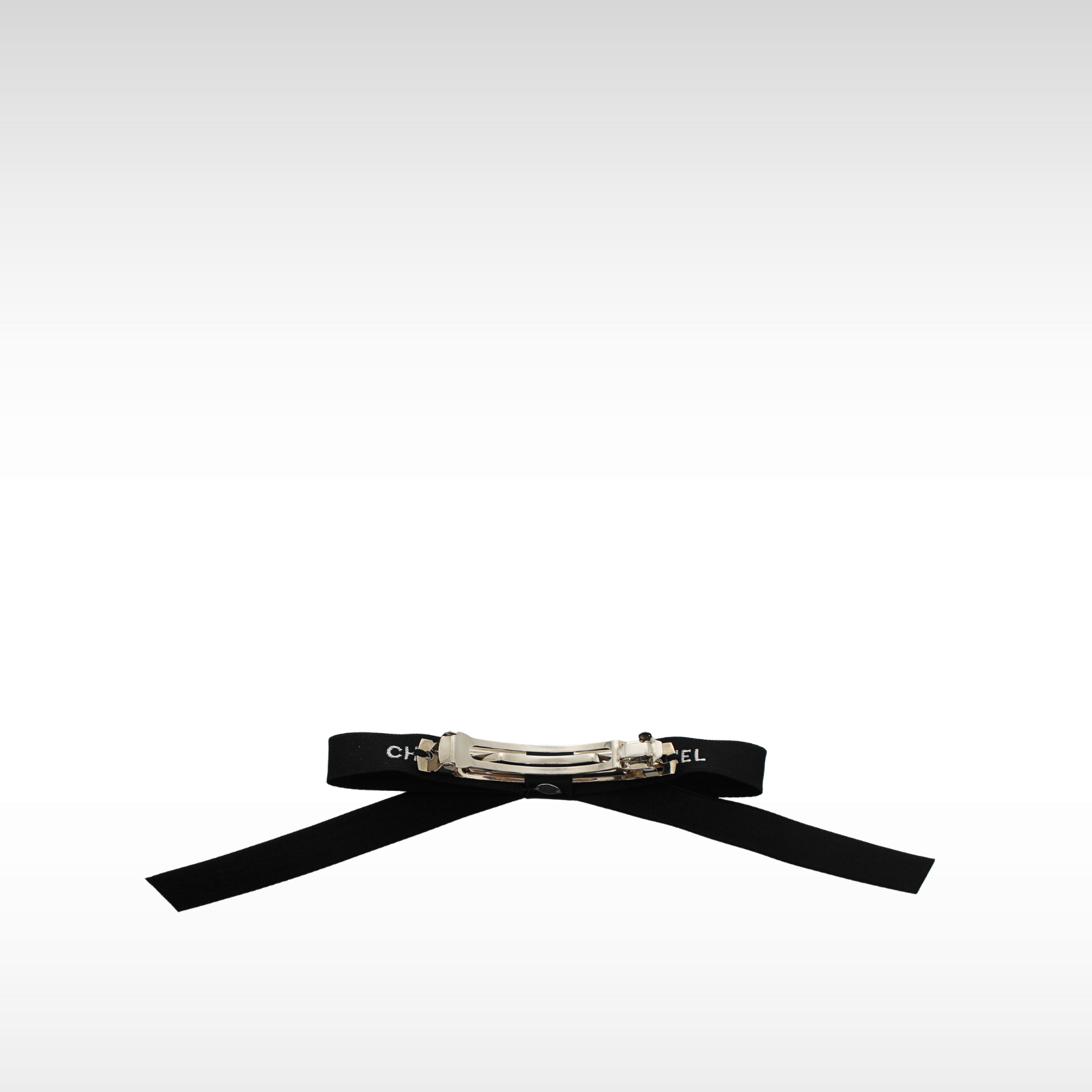 Bow Barette Silk Black Hair Accessory