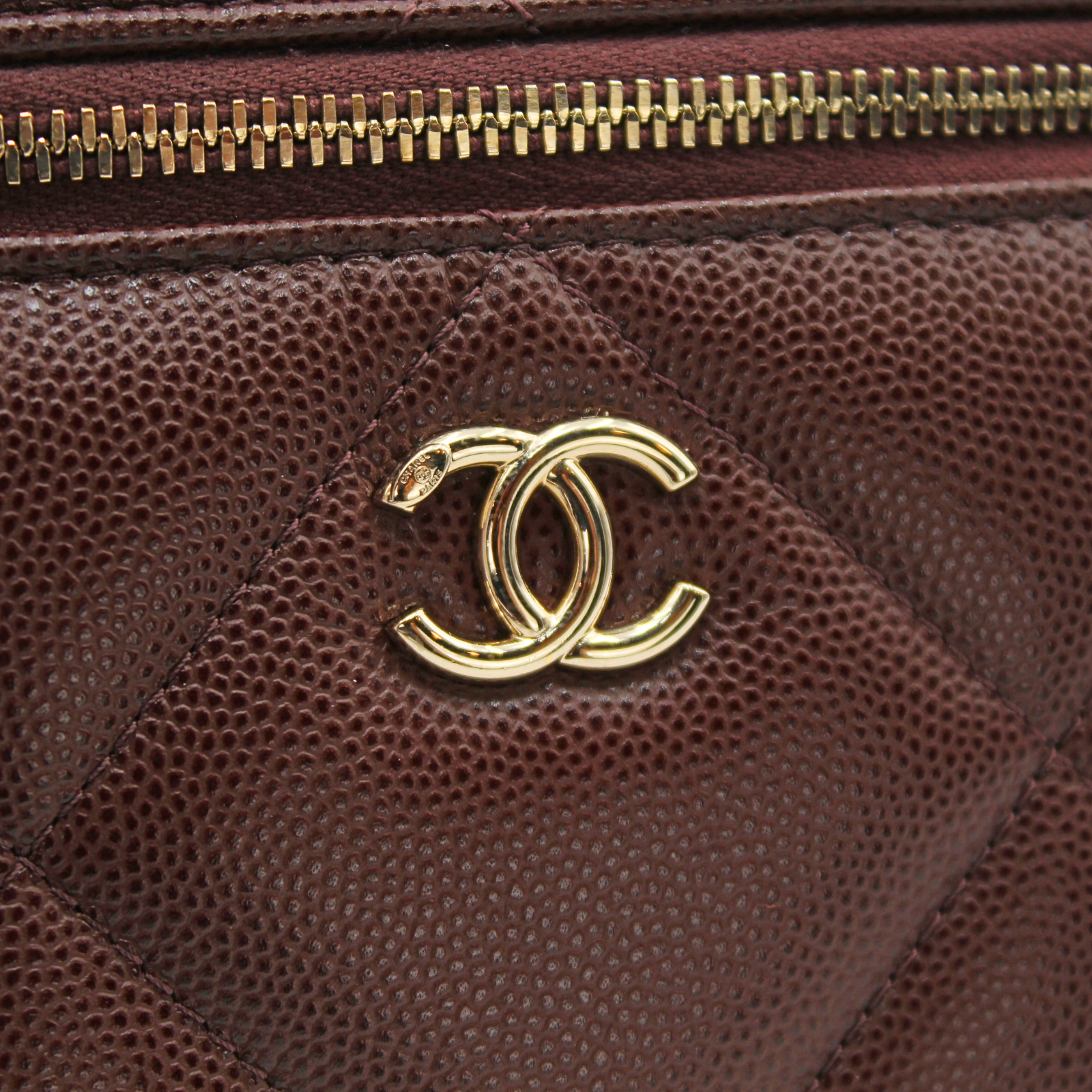 Vanity with Chain Caviar Brown Handbag