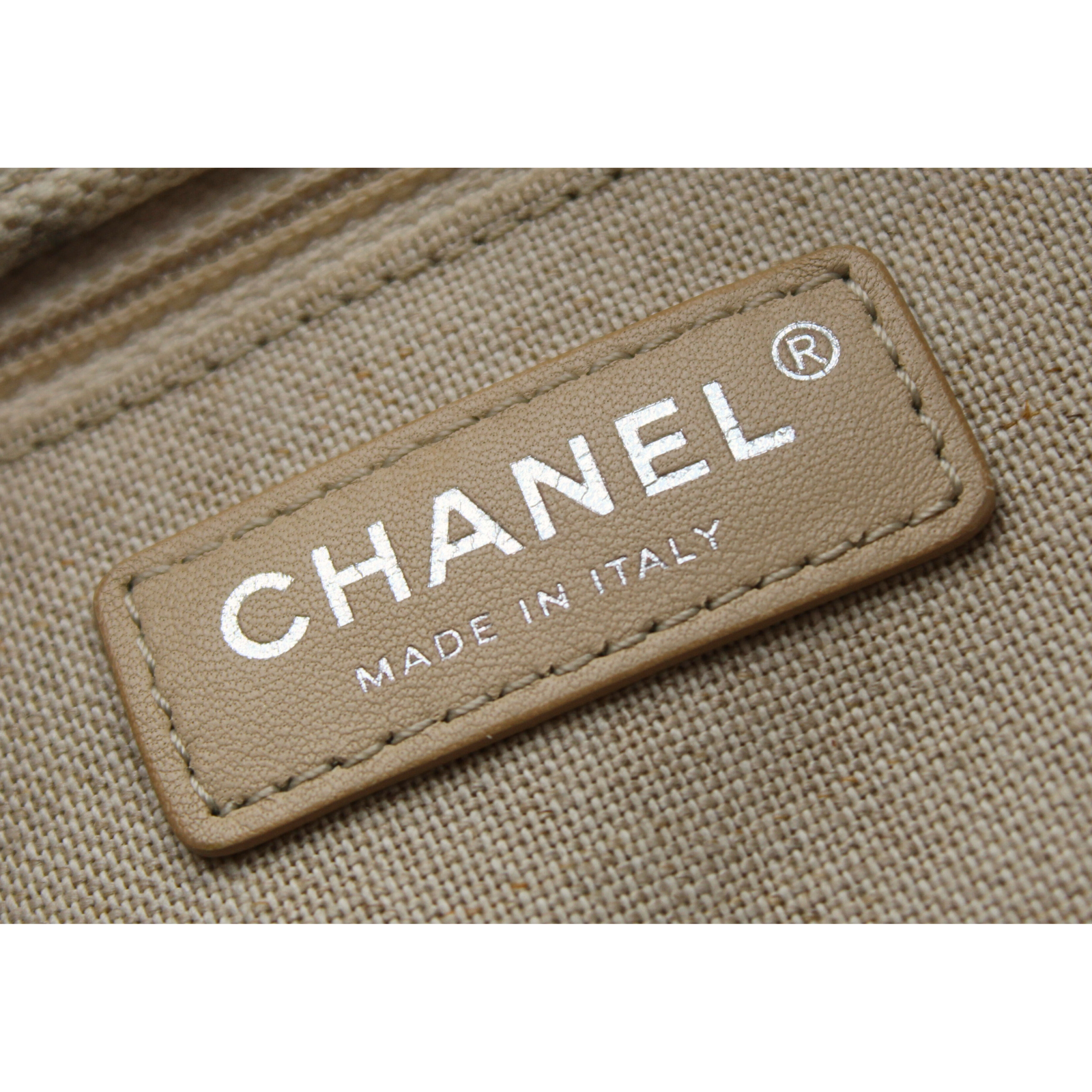 Shopping Large Canvas Beige Tote Bag