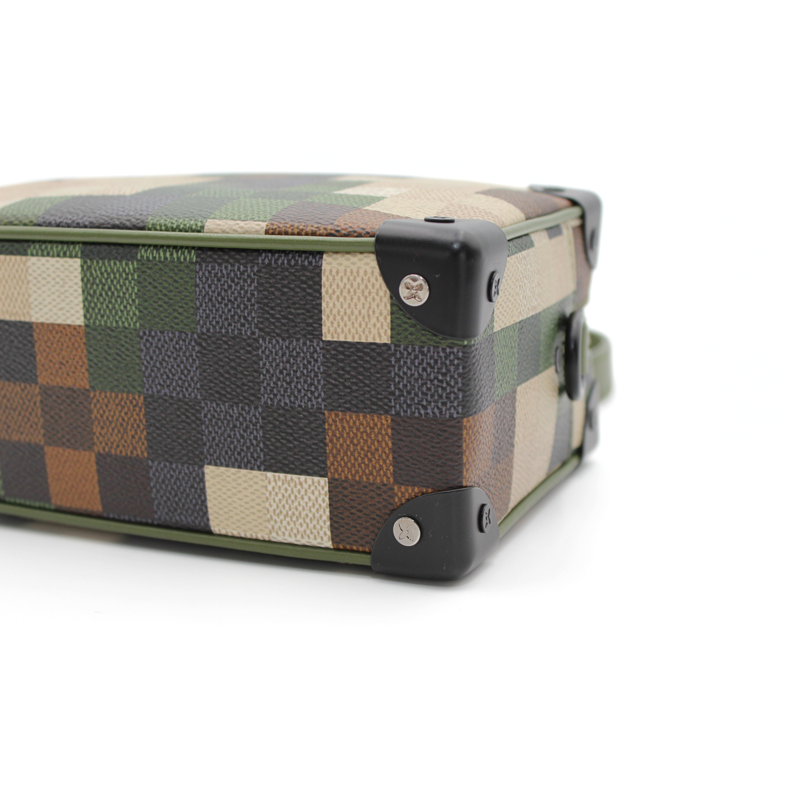 Soft Trunk Mini Damoflage Coated Canvas Vert Shoulder Bag