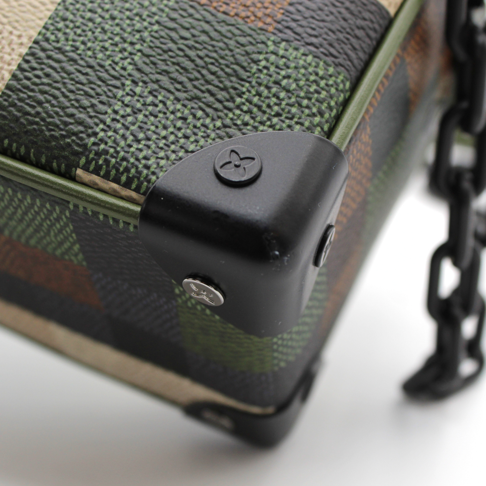 Soft Trunk Mini Damoflage Coated Canvas Vert Shoulder Bag