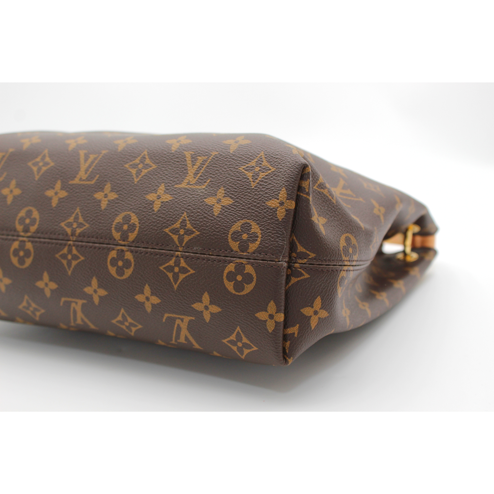 Graceful PM Monogram Coated Canvas Marron Shoulder Bag