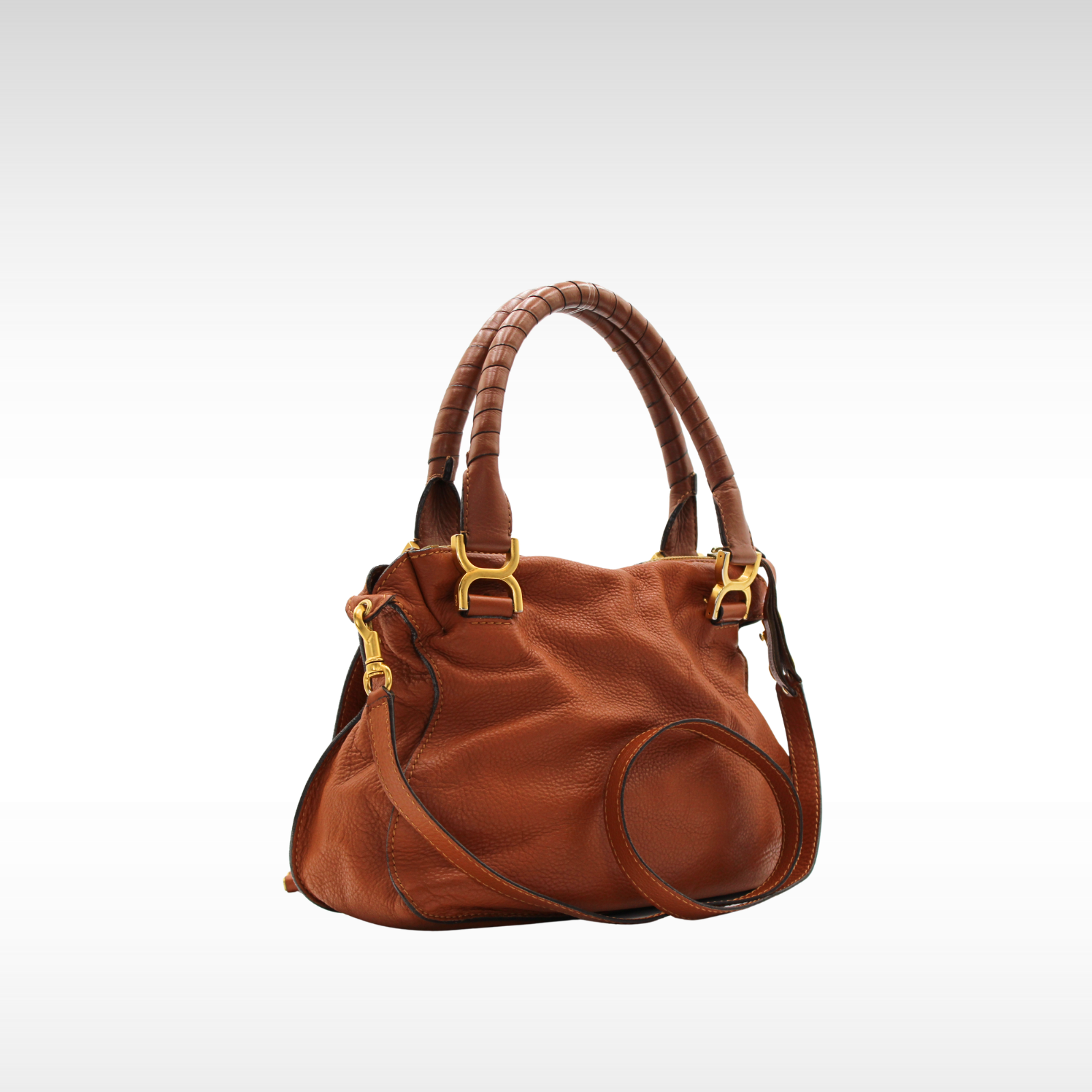 Marcie Medium Calf Brown Handbag