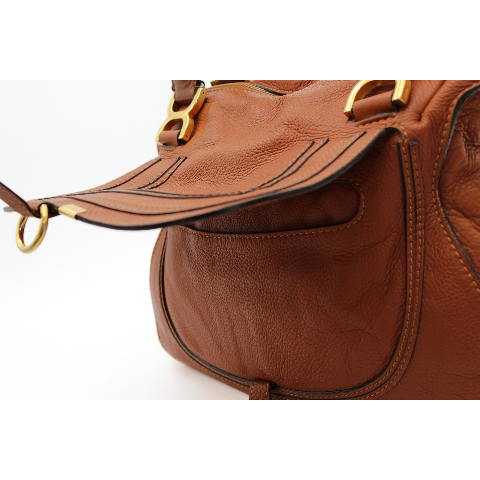 Marcie Medium Calf Brown Handbag