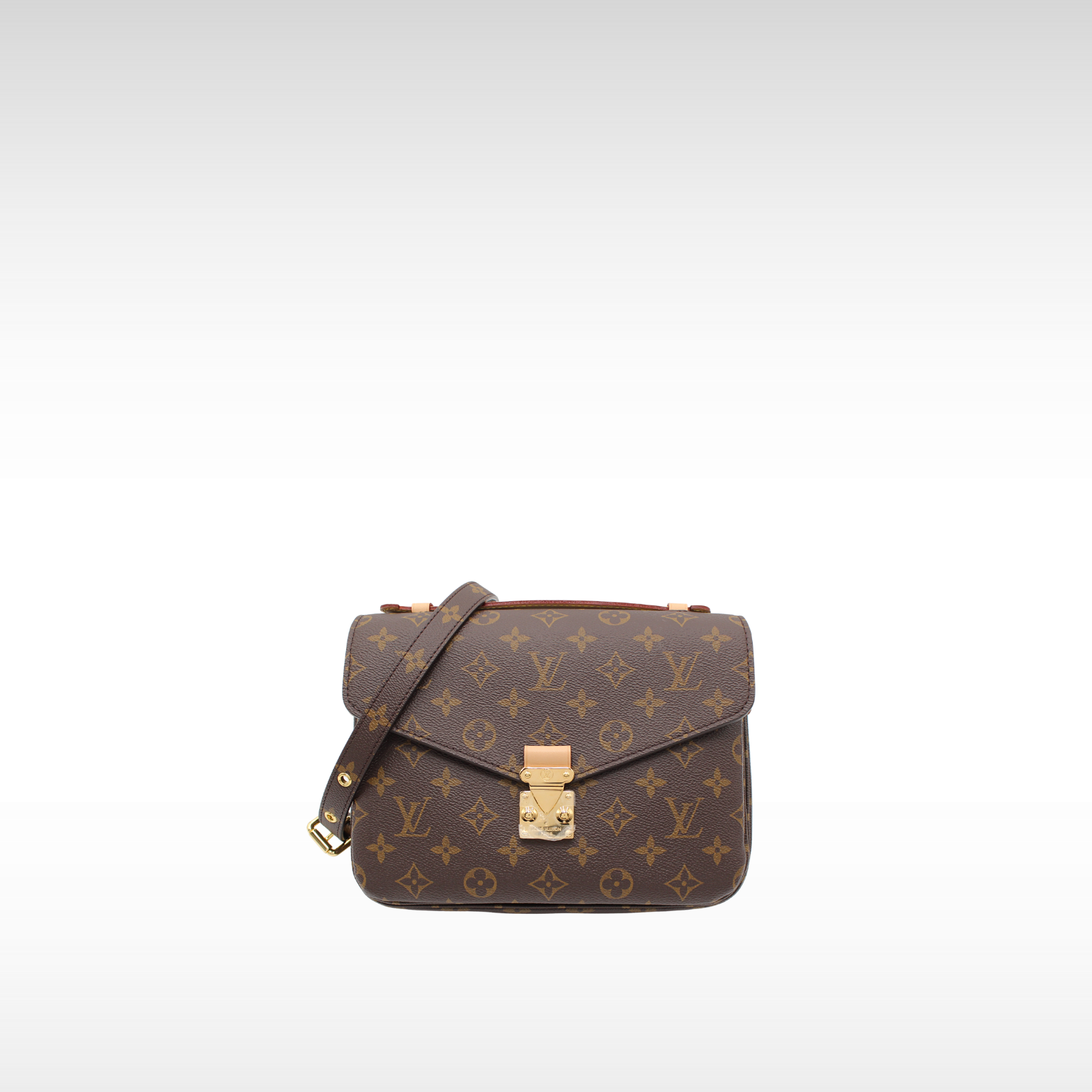 Pochette Metis MM Monogram Coated Canvas Marron Handbag